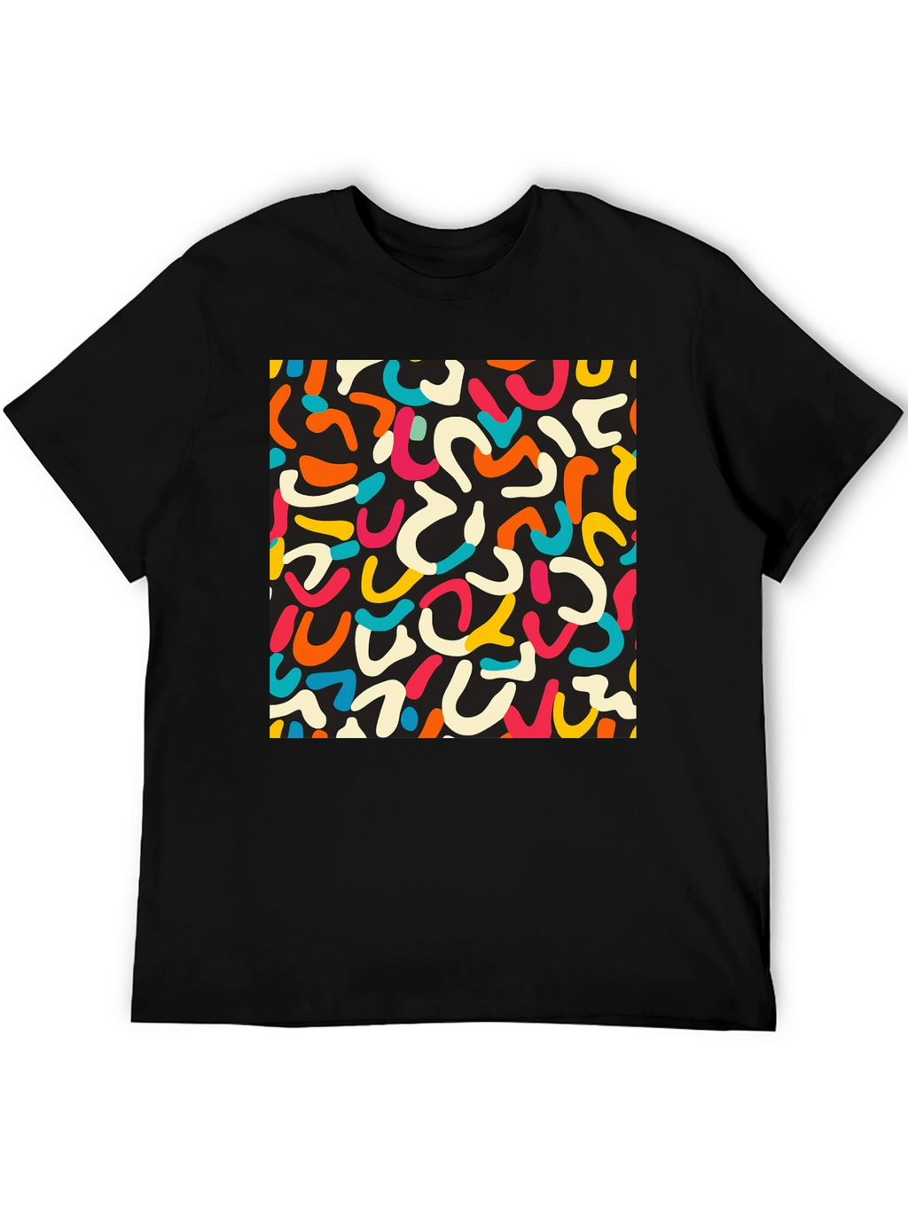 Retro Doodle T-Shirt - Unique Abstract Design