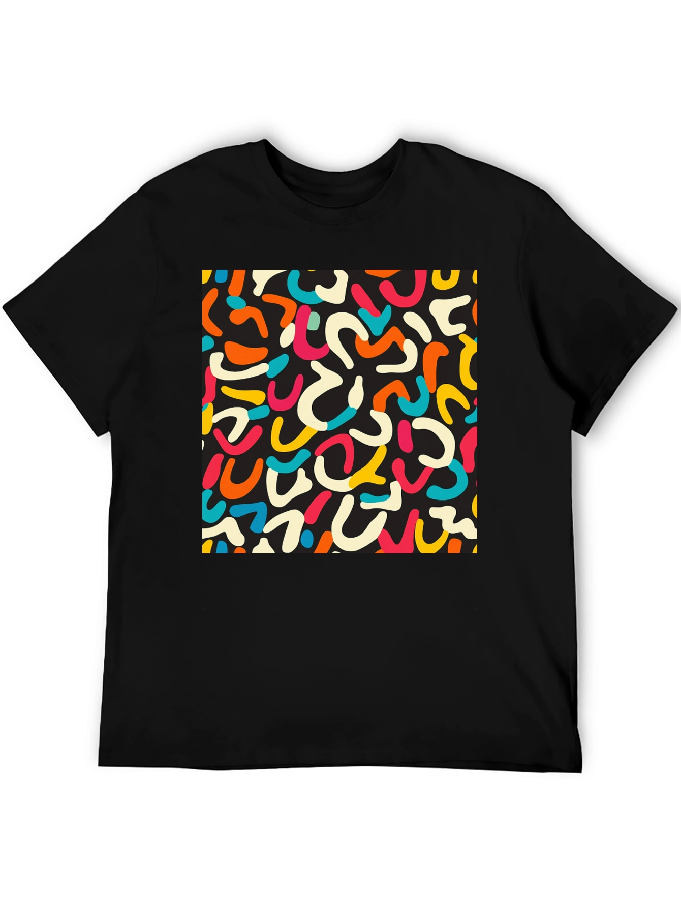 Retro Doodle T-Shirt - Unique Abstract Design