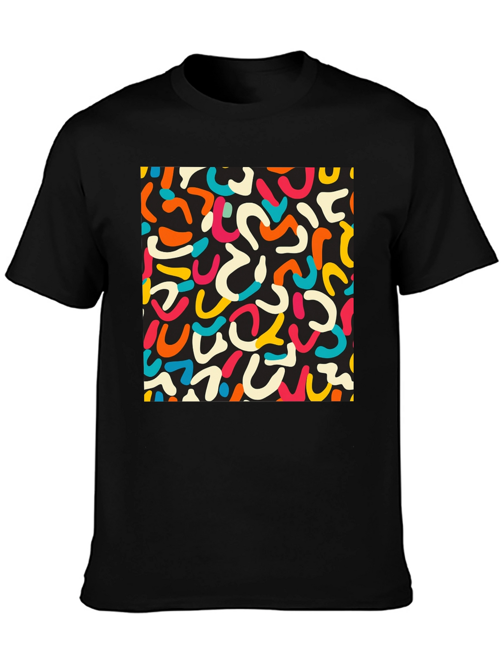 Retro Doodle T-Shirt - Unique Abstract Design