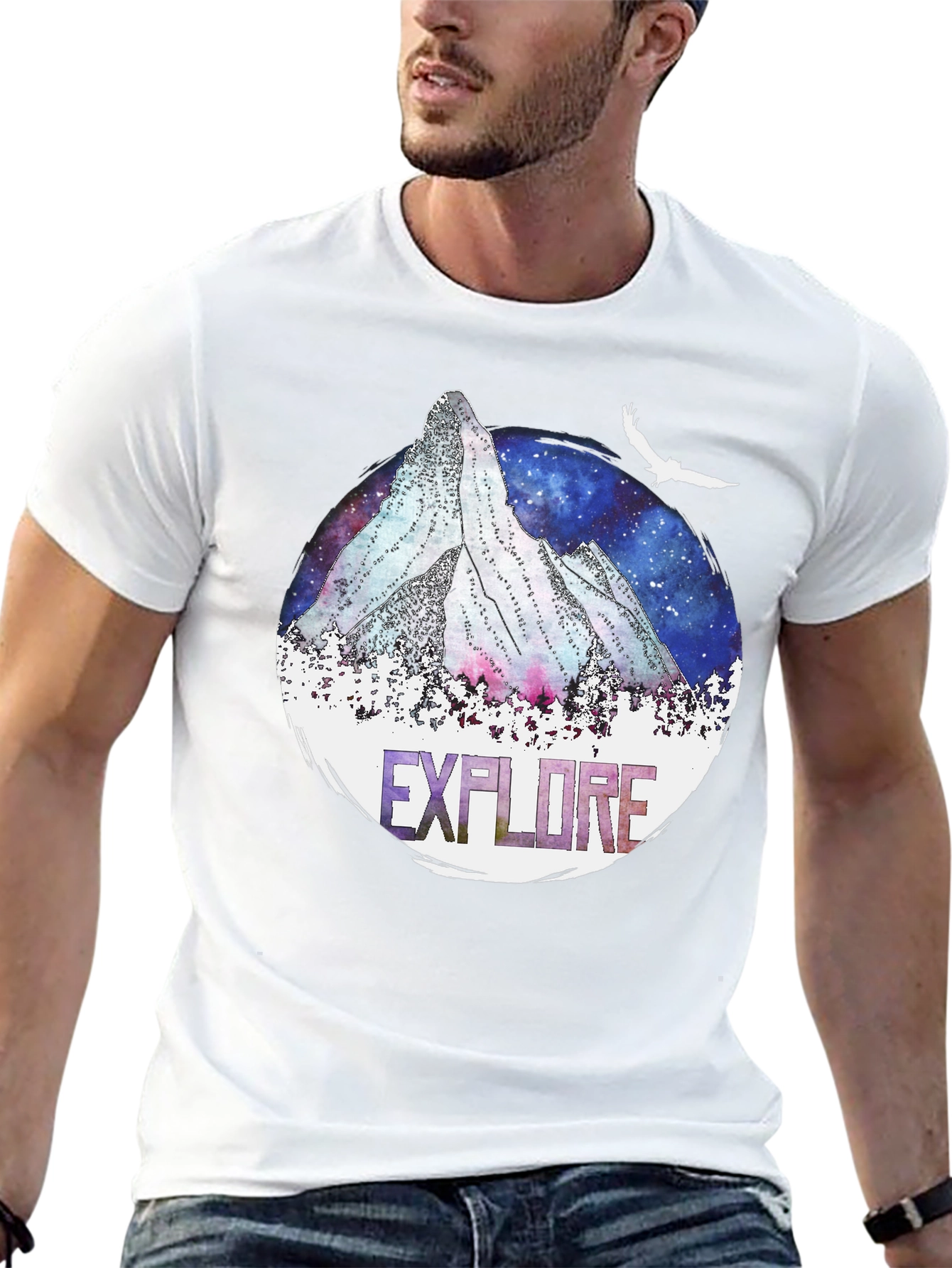 Explore Mountain Graphic T-Shirt - Adventure Ready Tee