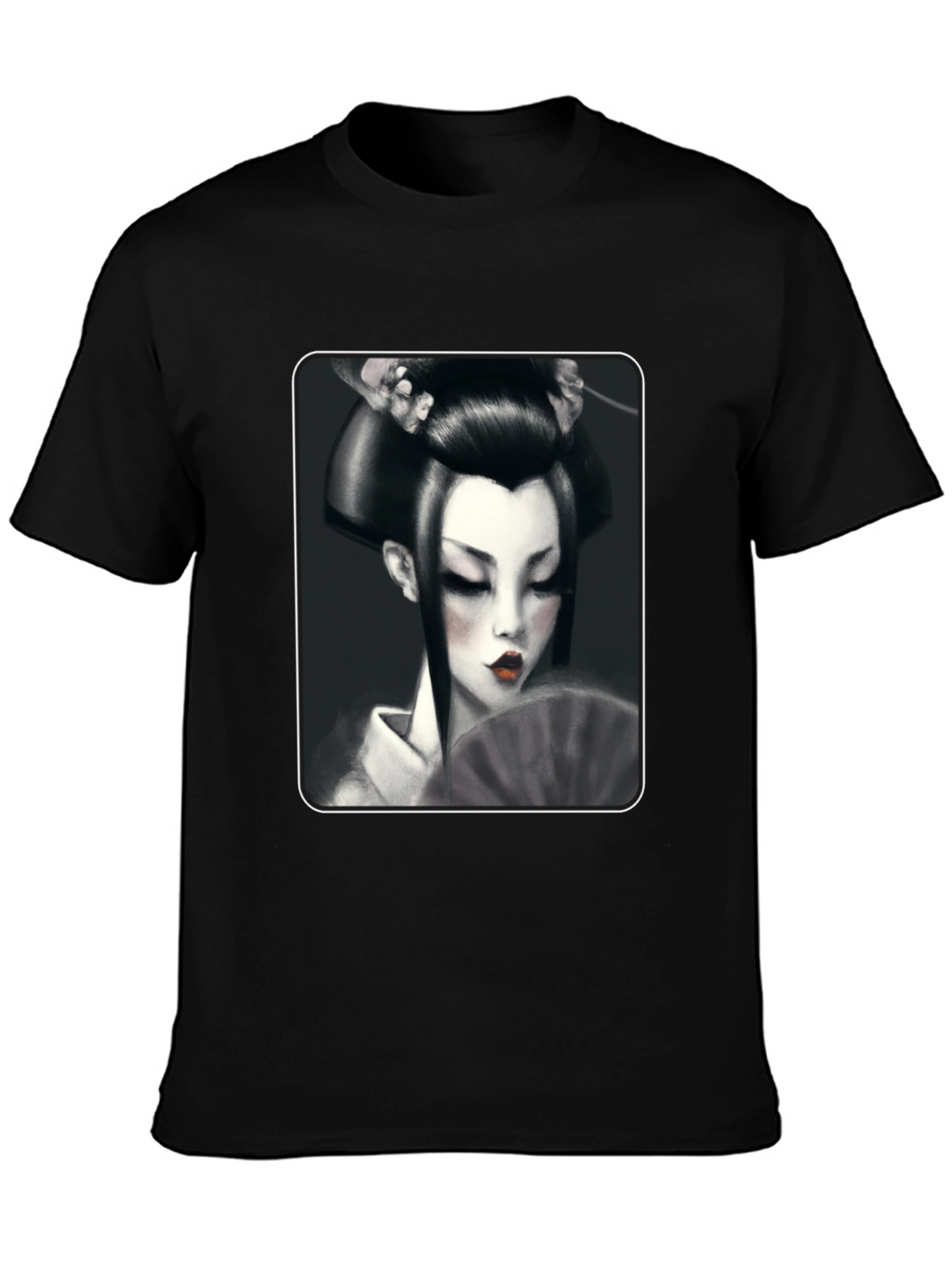 Geisha Graphic Tee - Black