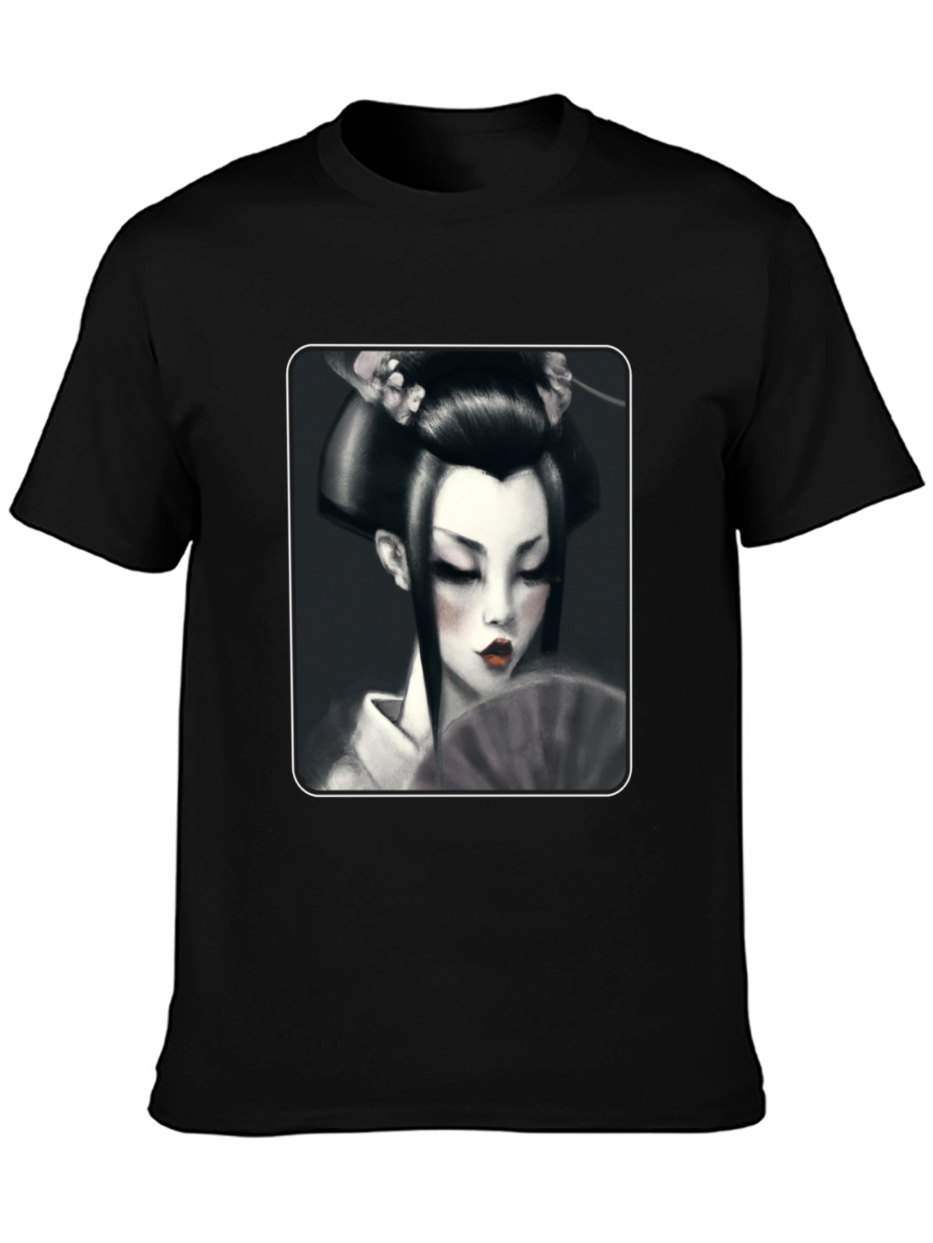 Geisha Graphic Tee - Black