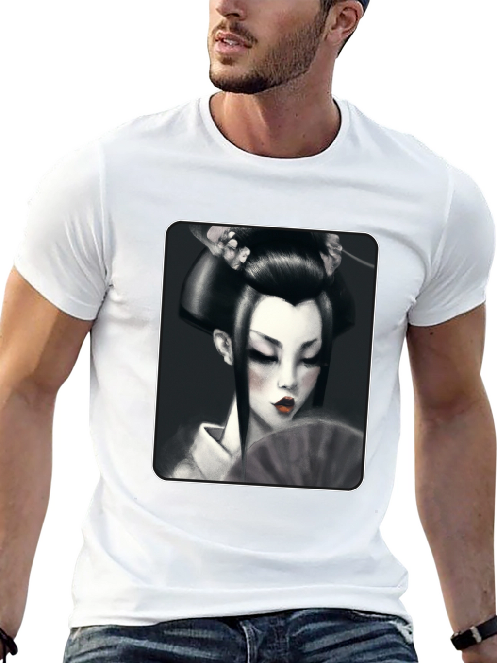 Geisha Graphic Tee - Black