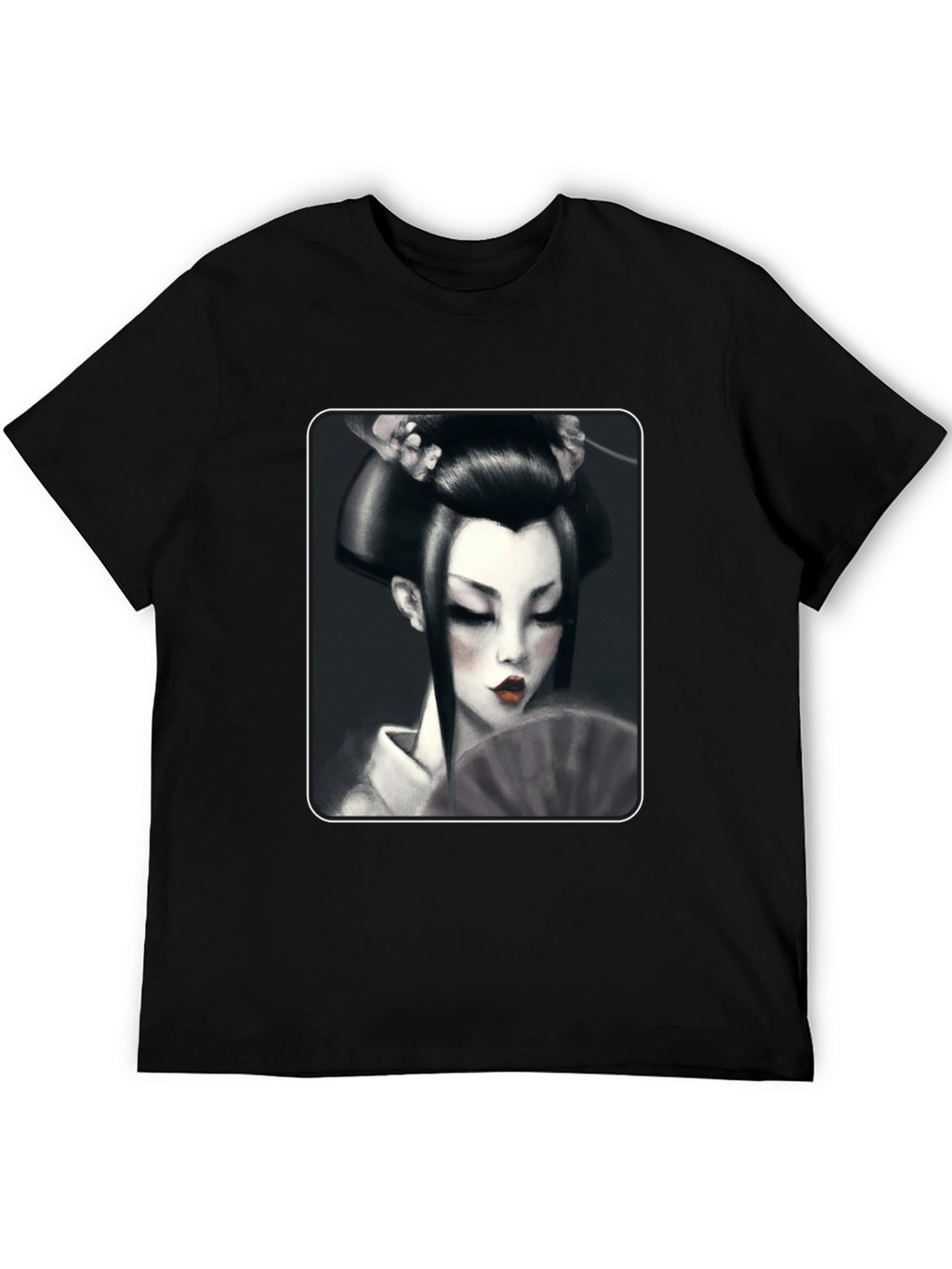Geisha Graphic Tee - Black