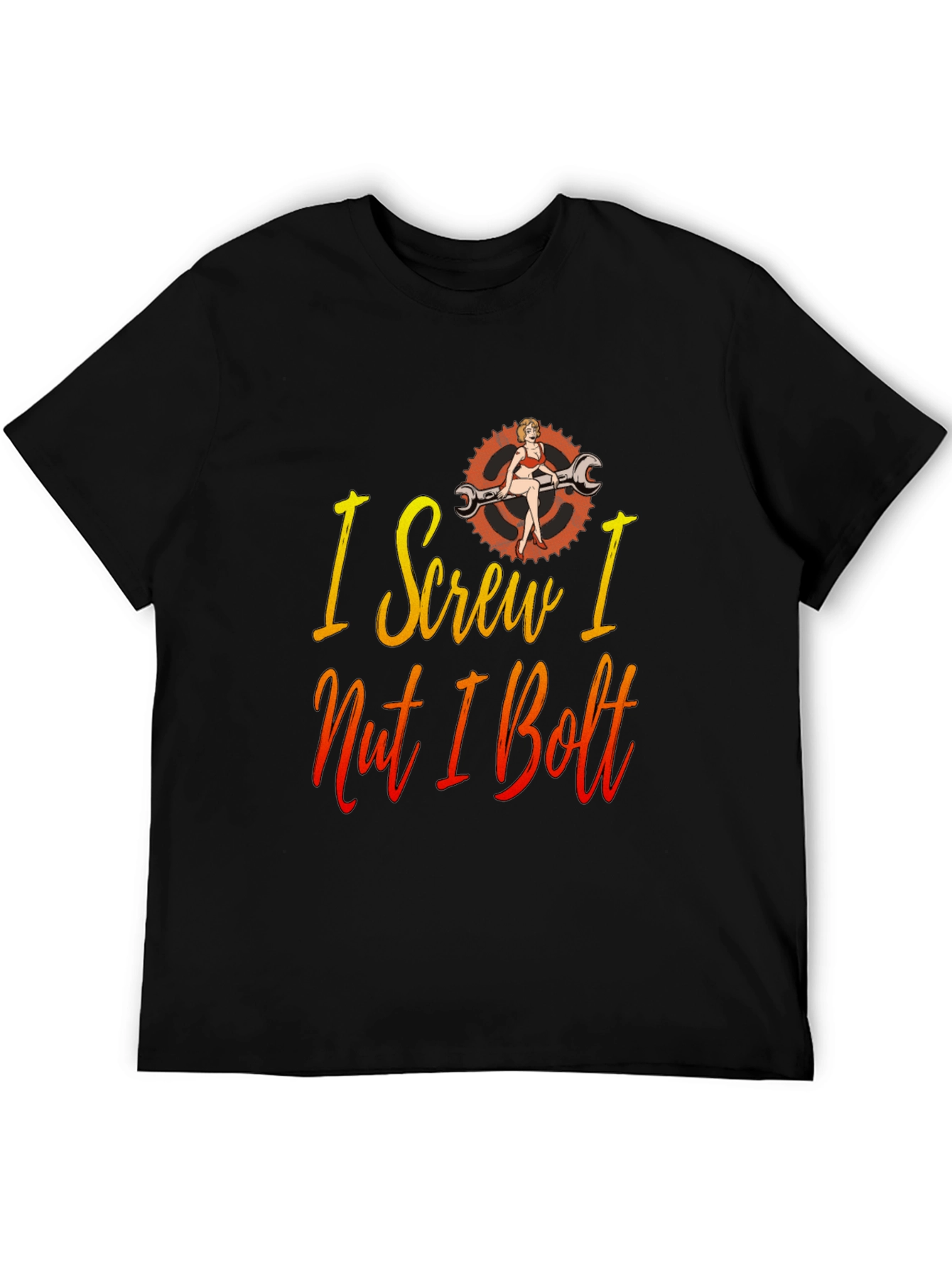 I Screw I Nut I Bolt Black T-Shirt