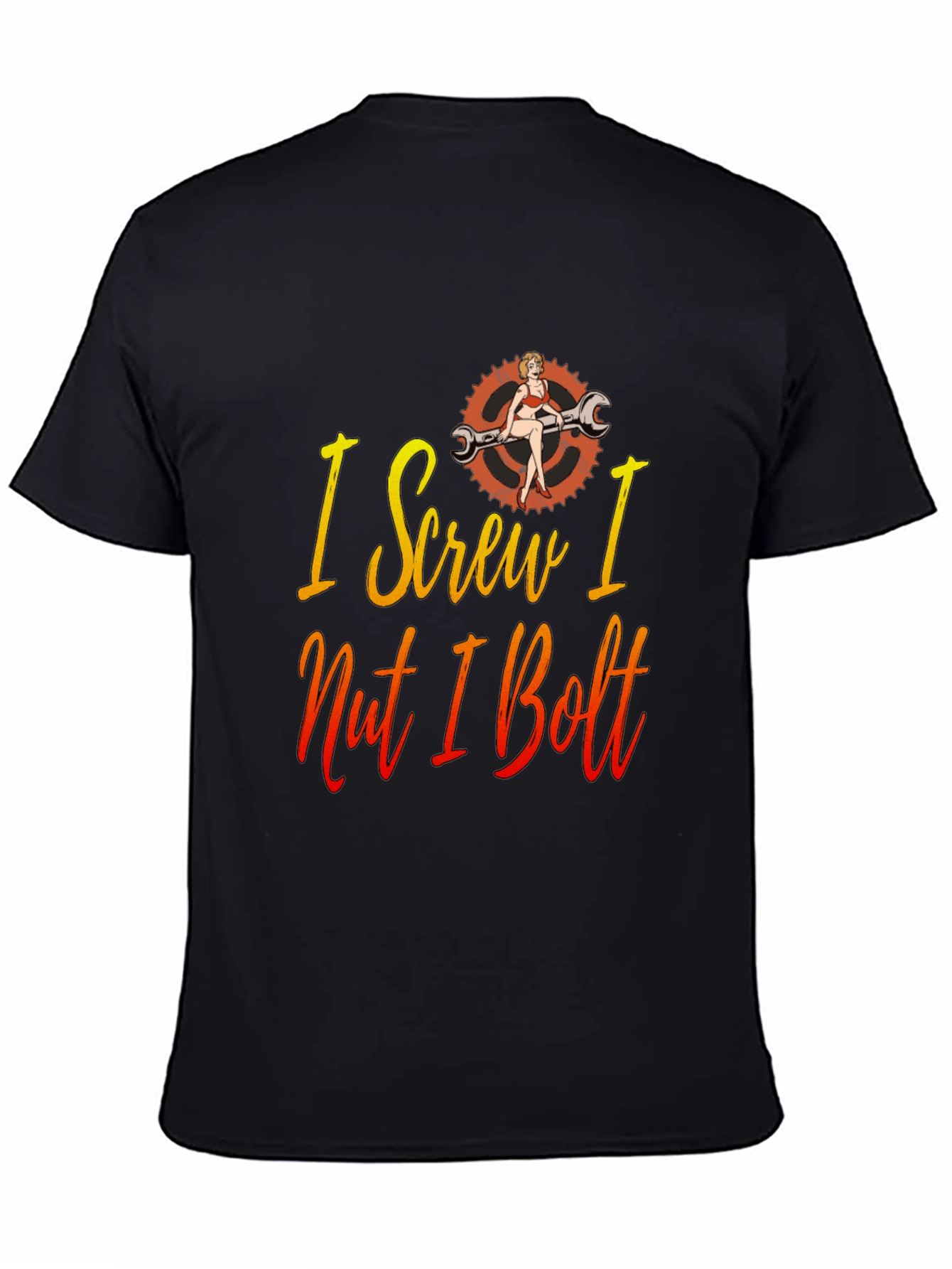 I Screw I Nut I Bolt Black T-Shirt