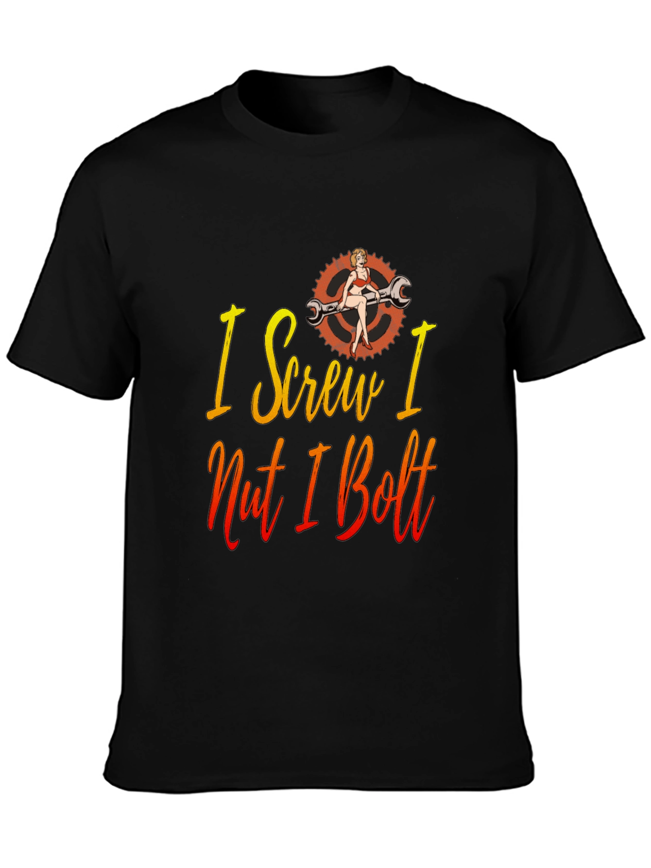 I Screw I Nut I Bolt Black T-Shirt