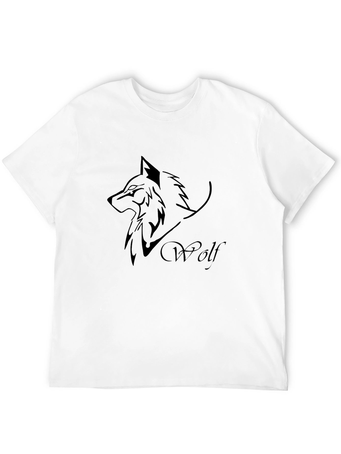 Black Wolf Graphic Tee - Mens Casual Shirt