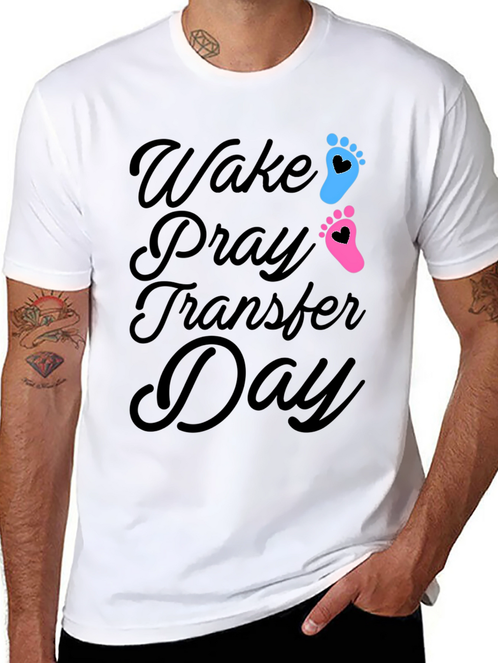 Wake Pray Transfer Day T-Shirt IVF Pregnancy