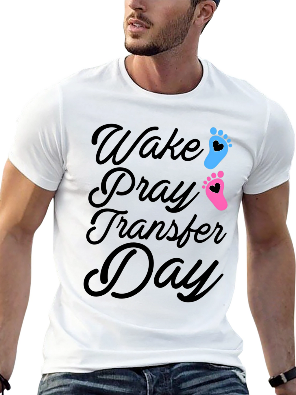 Wake Pray Transfer Day T-Shirt IVF Pregnancy