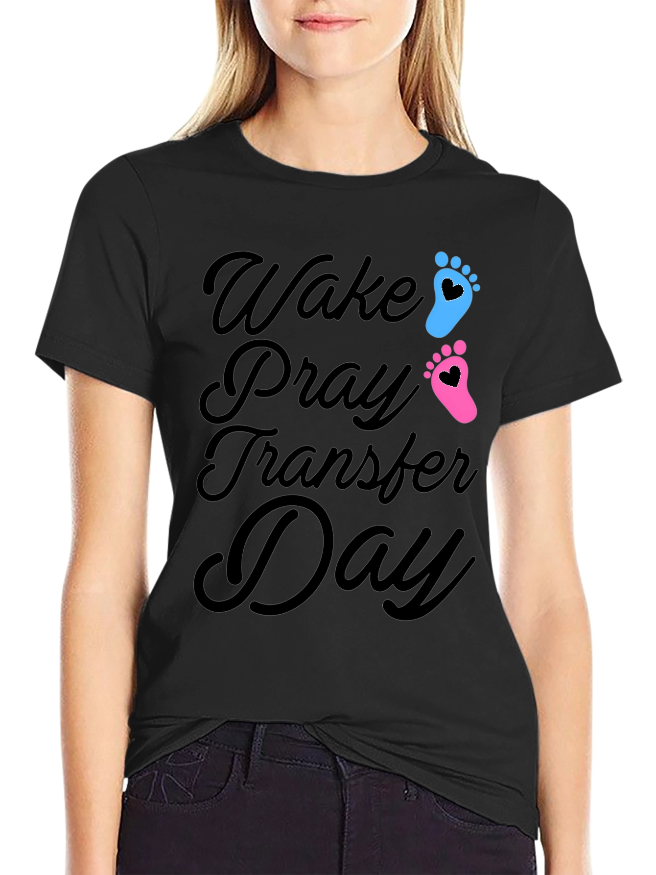 Wake Pray Transfer Day T-Shirt IVF Pregnancy