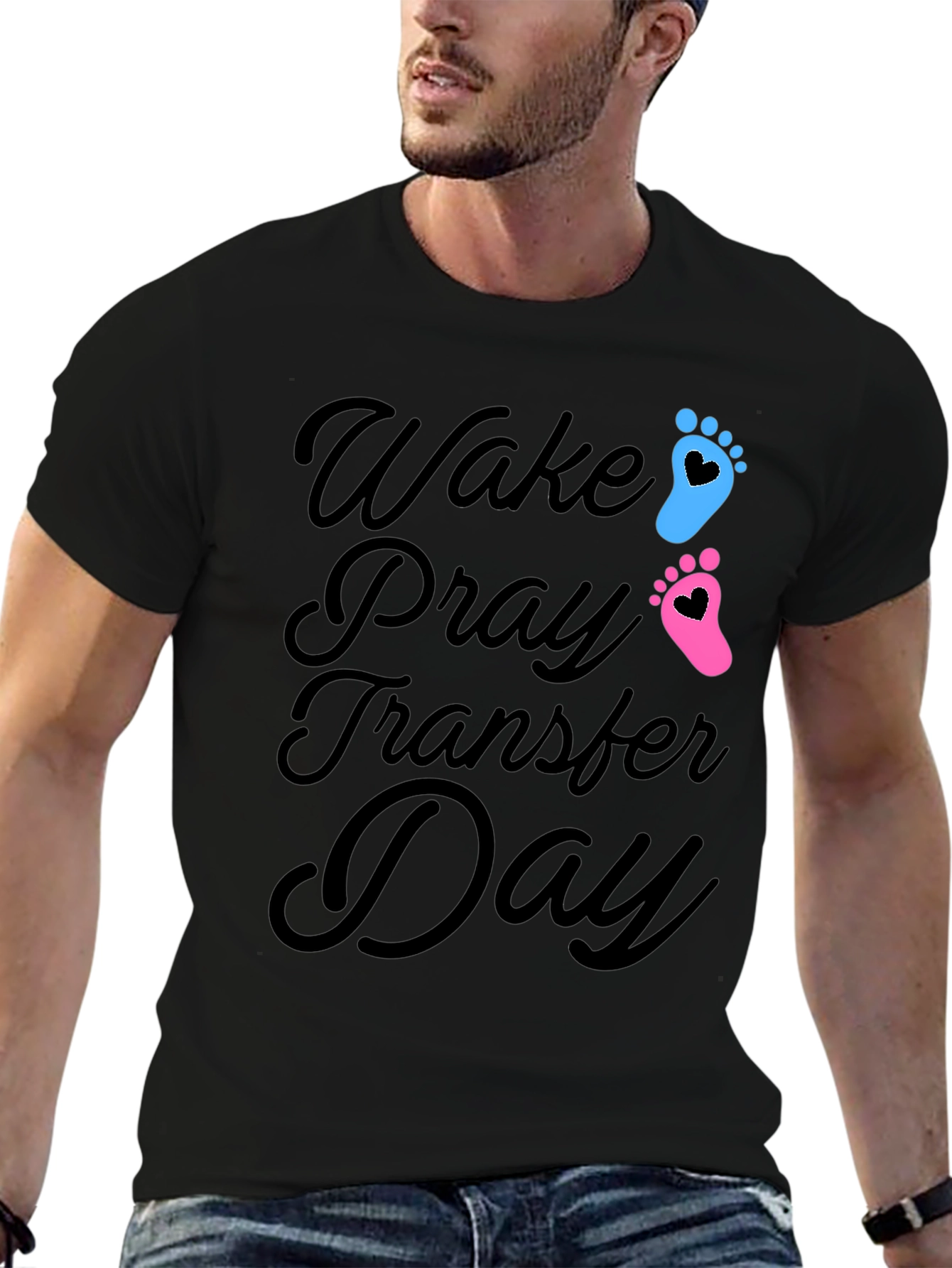 Wake Pray Transfer Day T-Shirt IVF Pregnancy