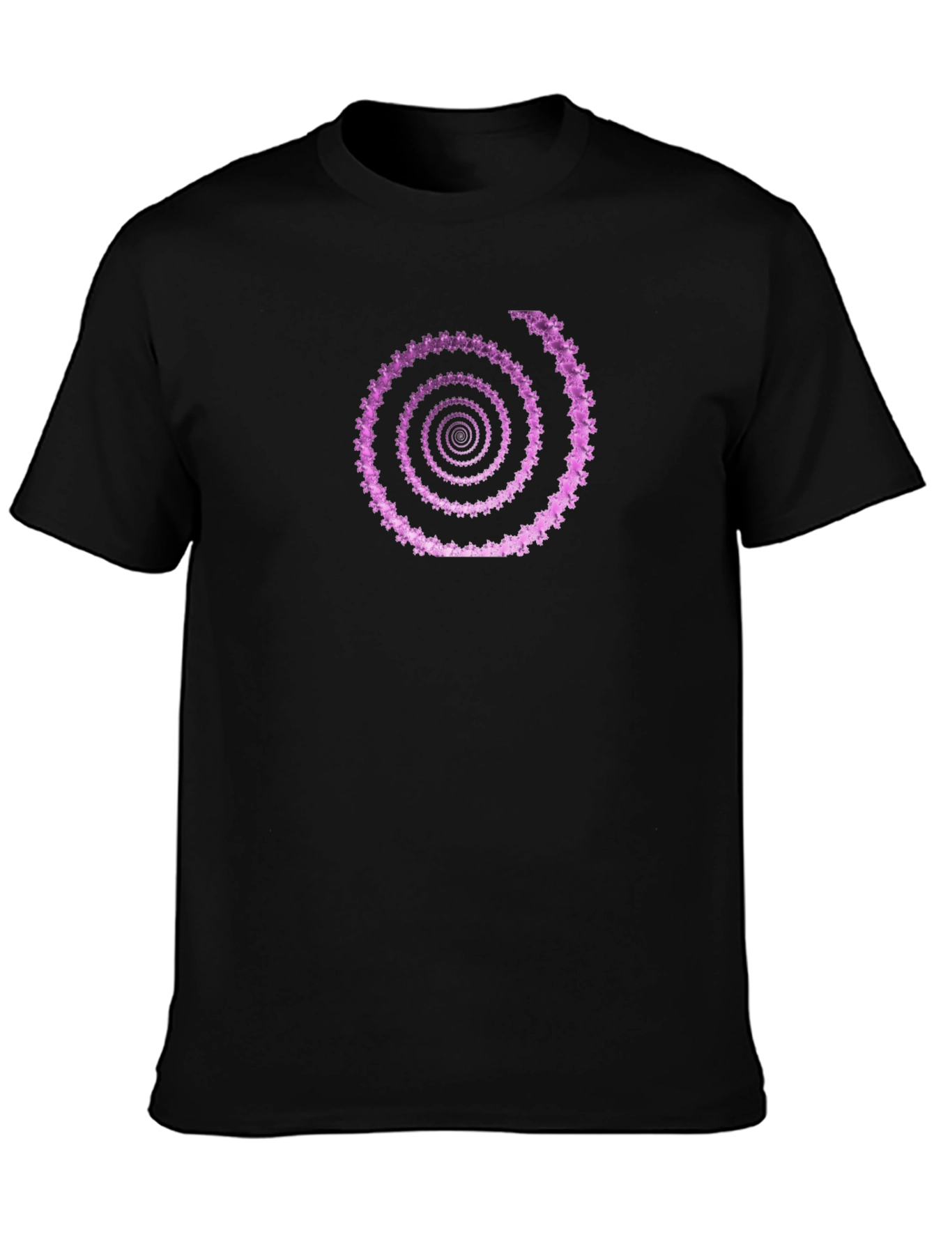 Abstract Spiral Graphic Tee - Mens Black T-Shirt
