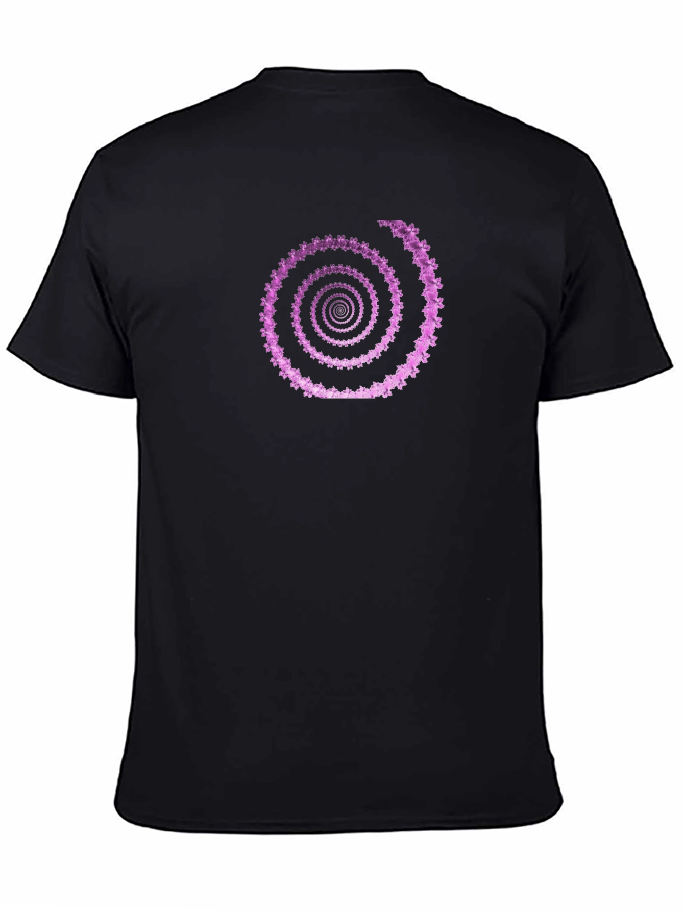 Abstract Spiral Graphic Tee - Mens Black T-Shirt