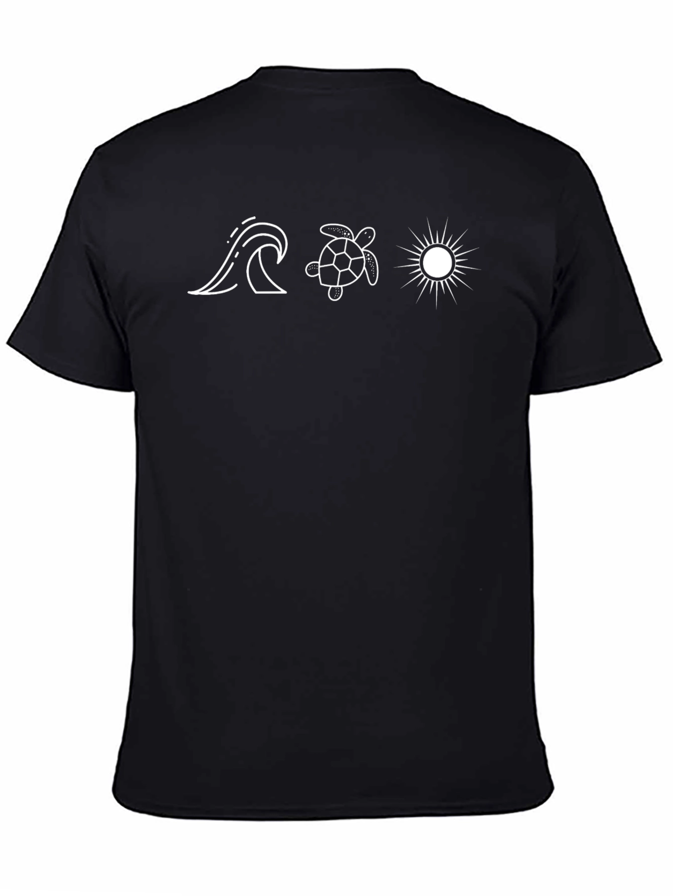 Ocean Life T-Shirt - Wave Turtle Sun Design