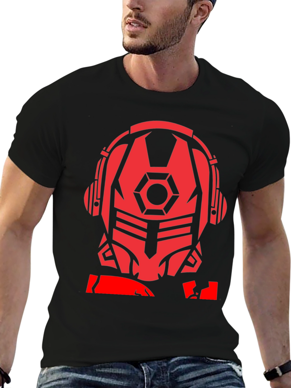 Sci-Fi Robot Headphone T-Shirt