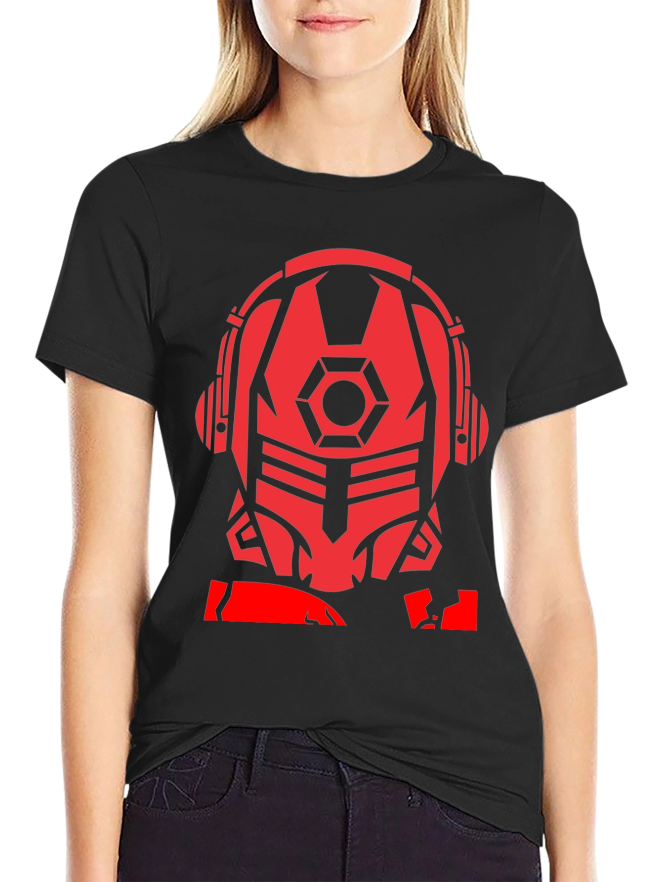 Sci-Fi Robot Headphone T-Shirt