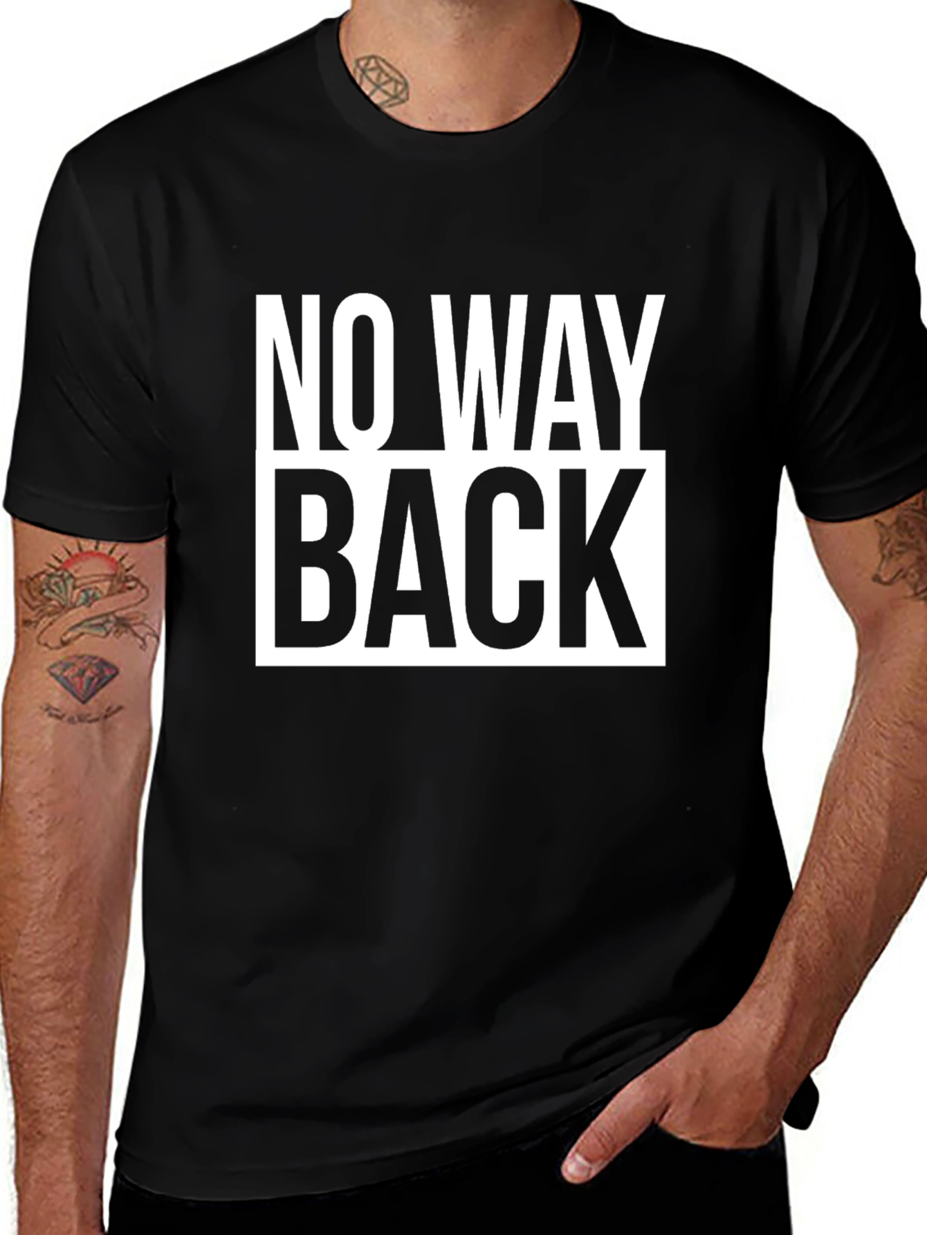 No Way Back Graphic Tee - Bold Statement T-Shirt