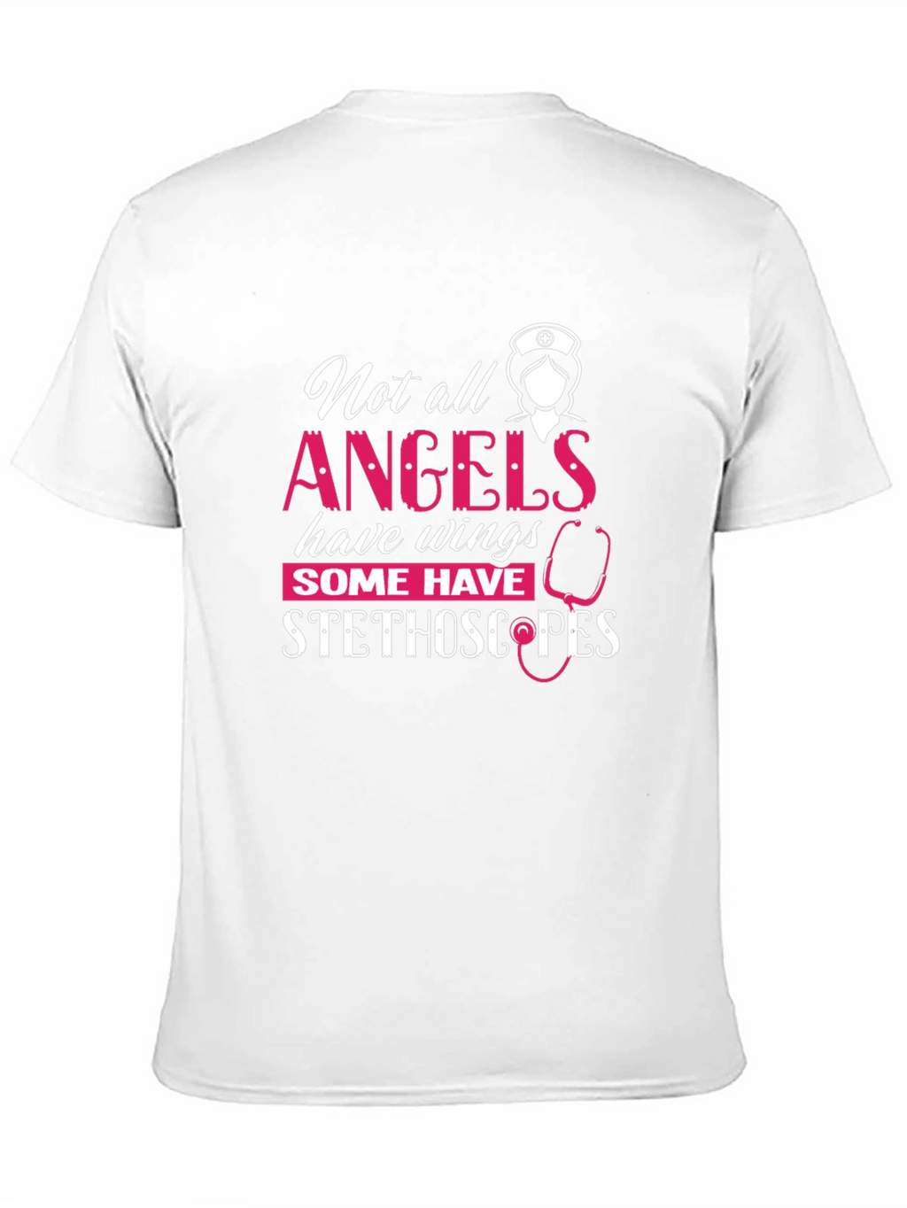 Nurse Angel Stethoscope Graphic T-Shirt