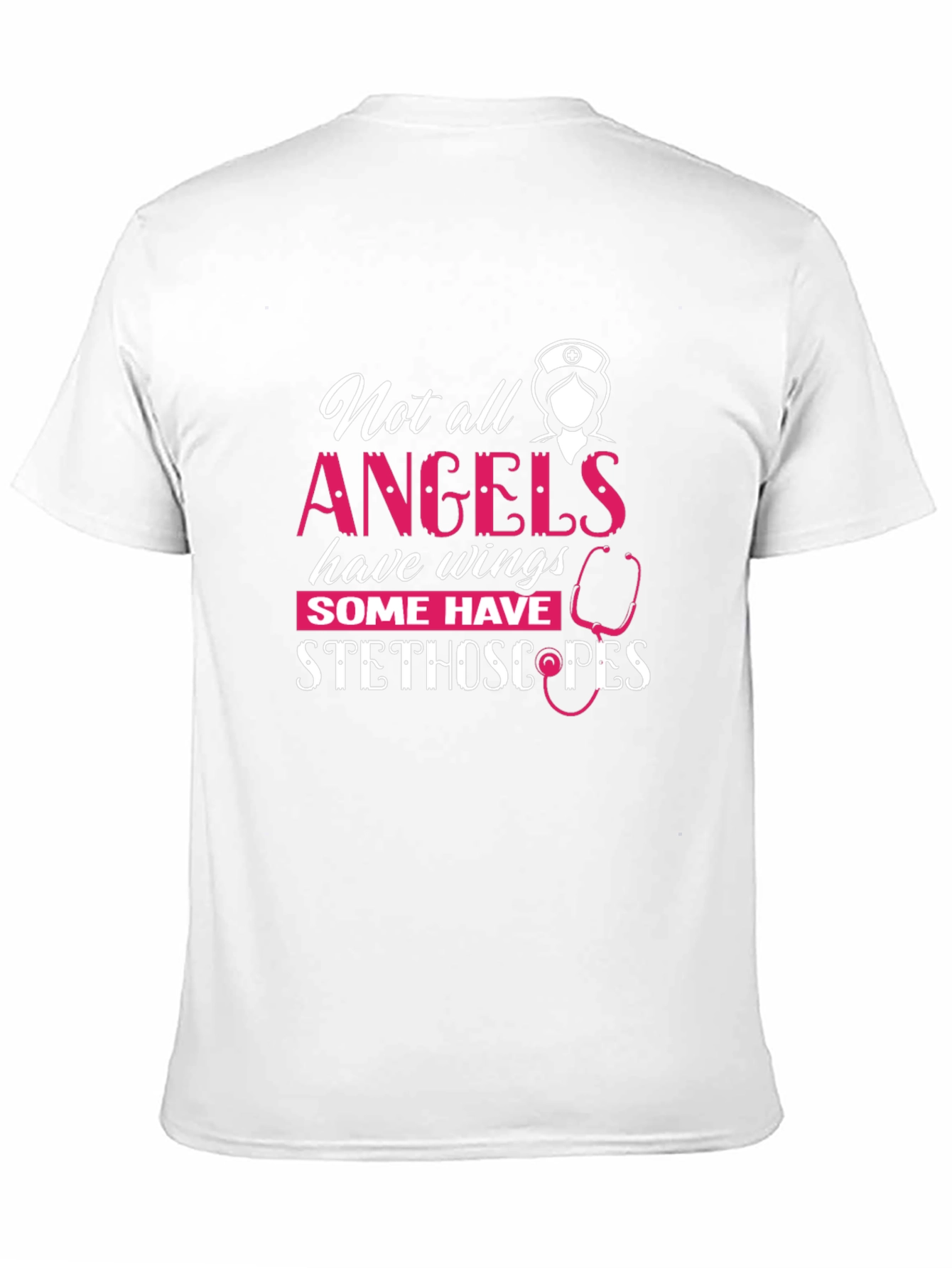 Nurse Angel Stethoscope Graphic T-Shirt