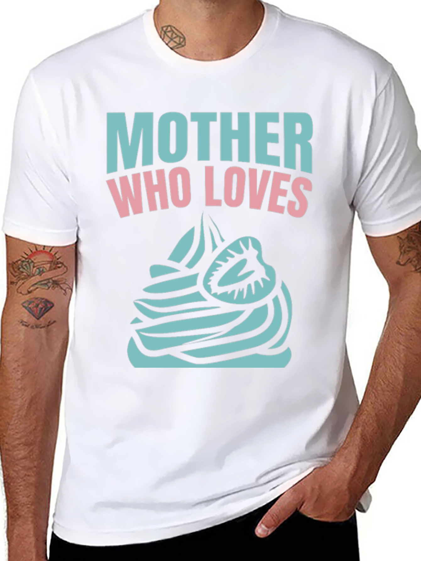 Mother Who Loves Cupcake Black T-Shirt