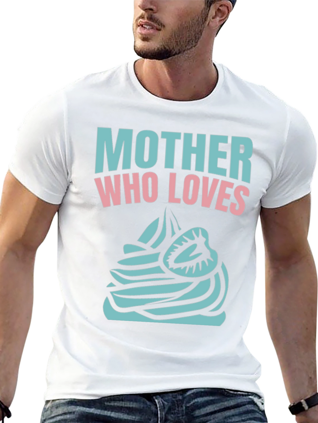 Mother Who Loves Cupcake Black T-Shirt