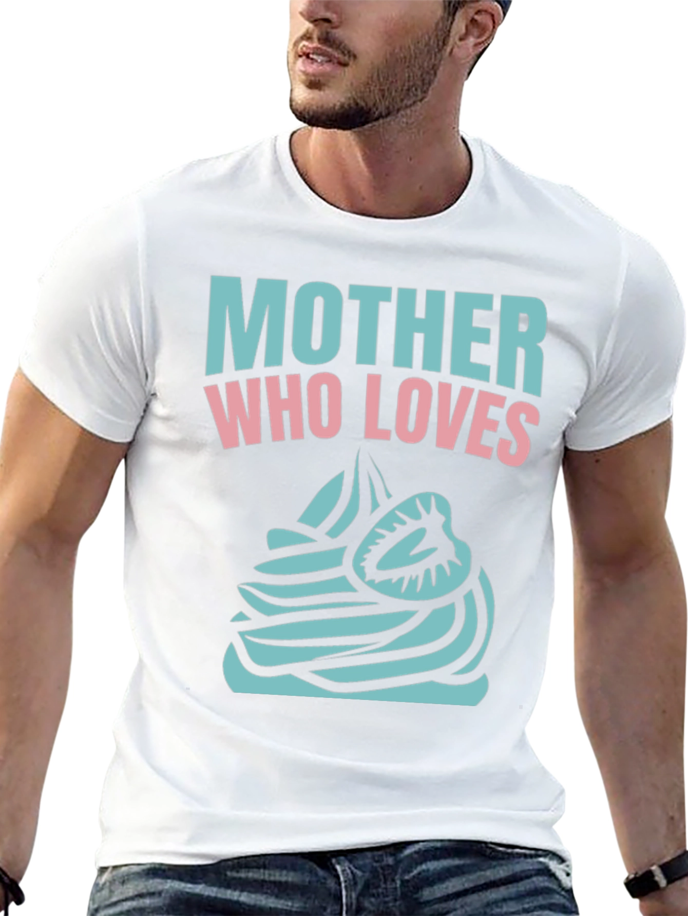 Mother Who Loves Cupcake Black T-Shirt