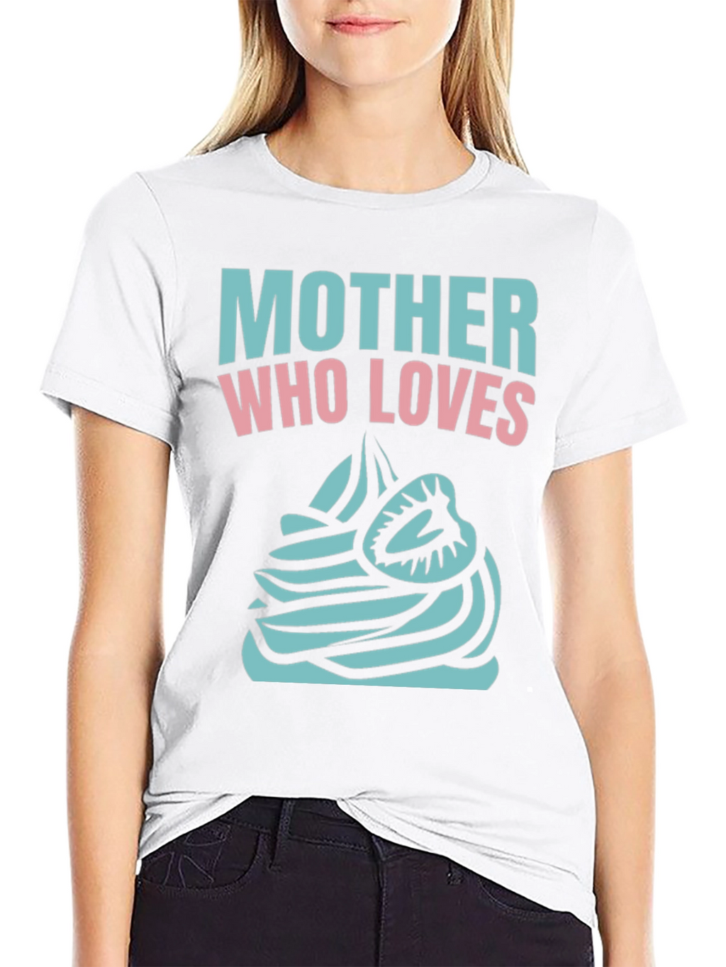 Mother Who Loves Cupcake Black T-Shirt