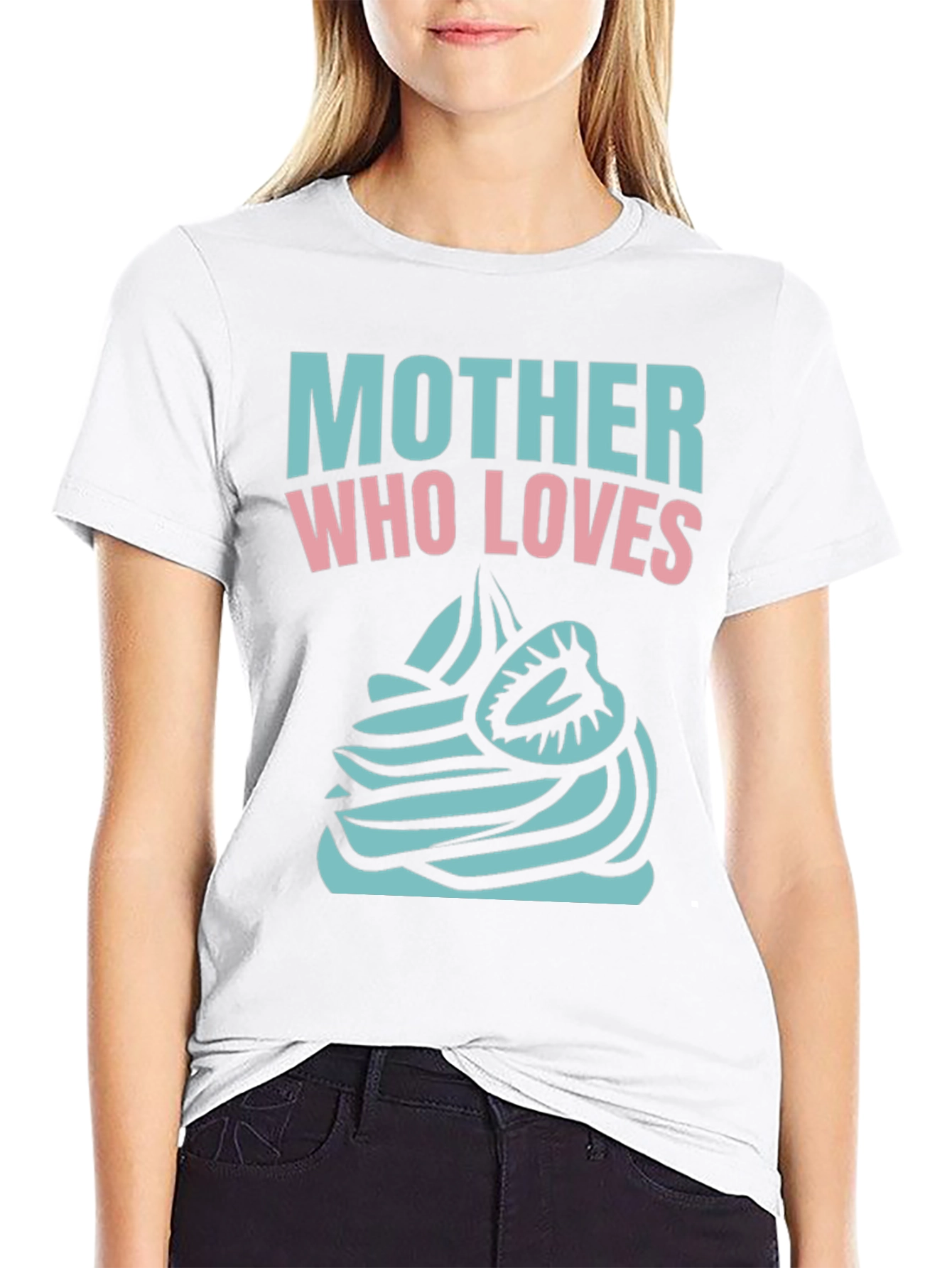 Mother Who Loves Cupcake Black T-Shirt