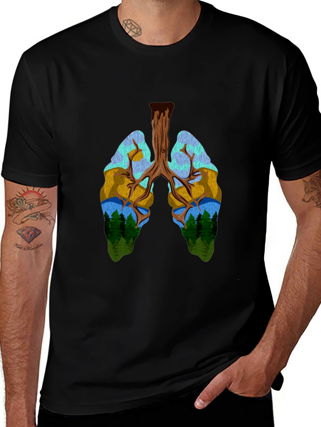 Nature Lungs Graphic T-Shirt - Unisex Design
