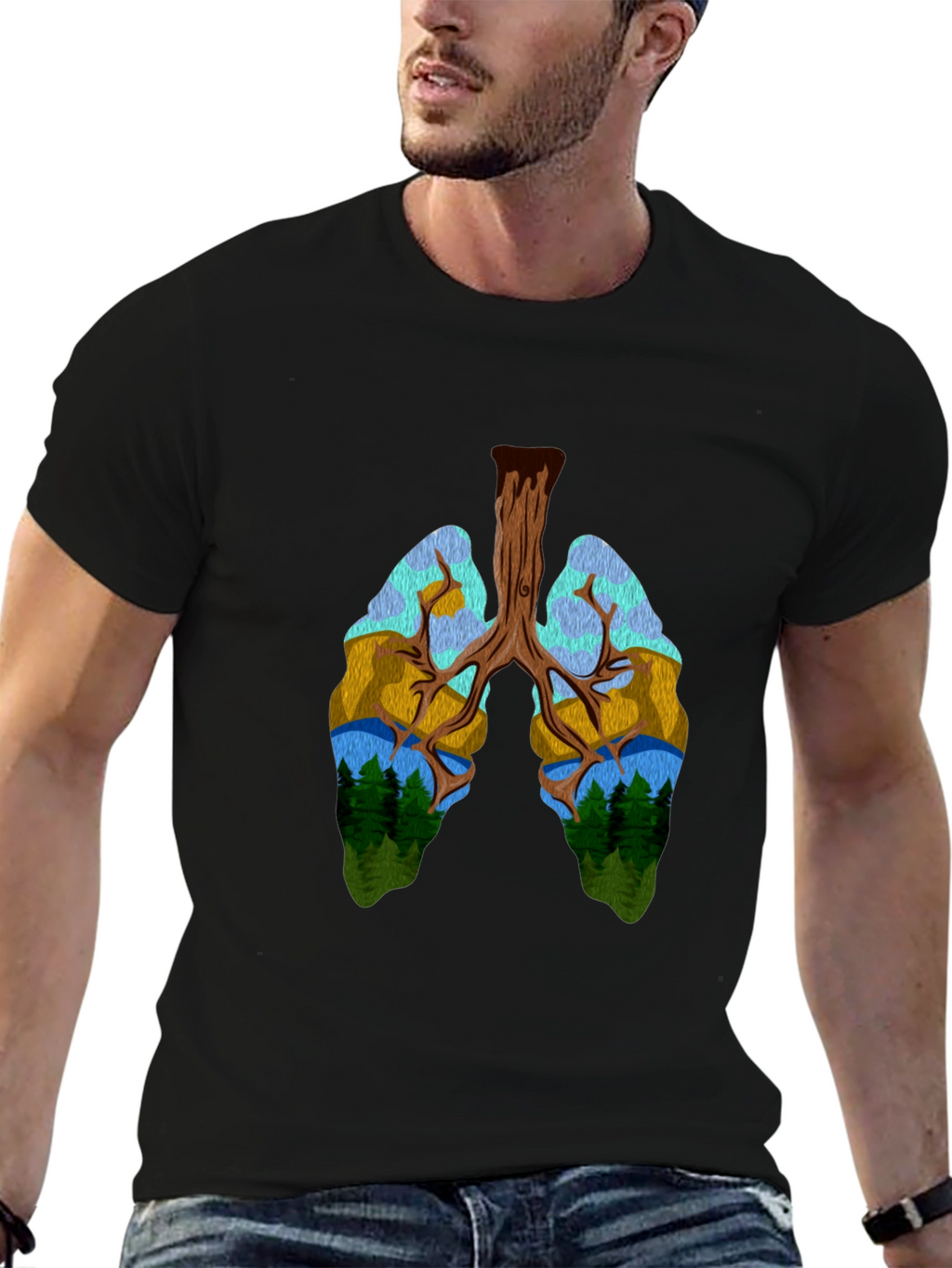 Nature Lungs Graphic T-Shirt - Unisex Design
