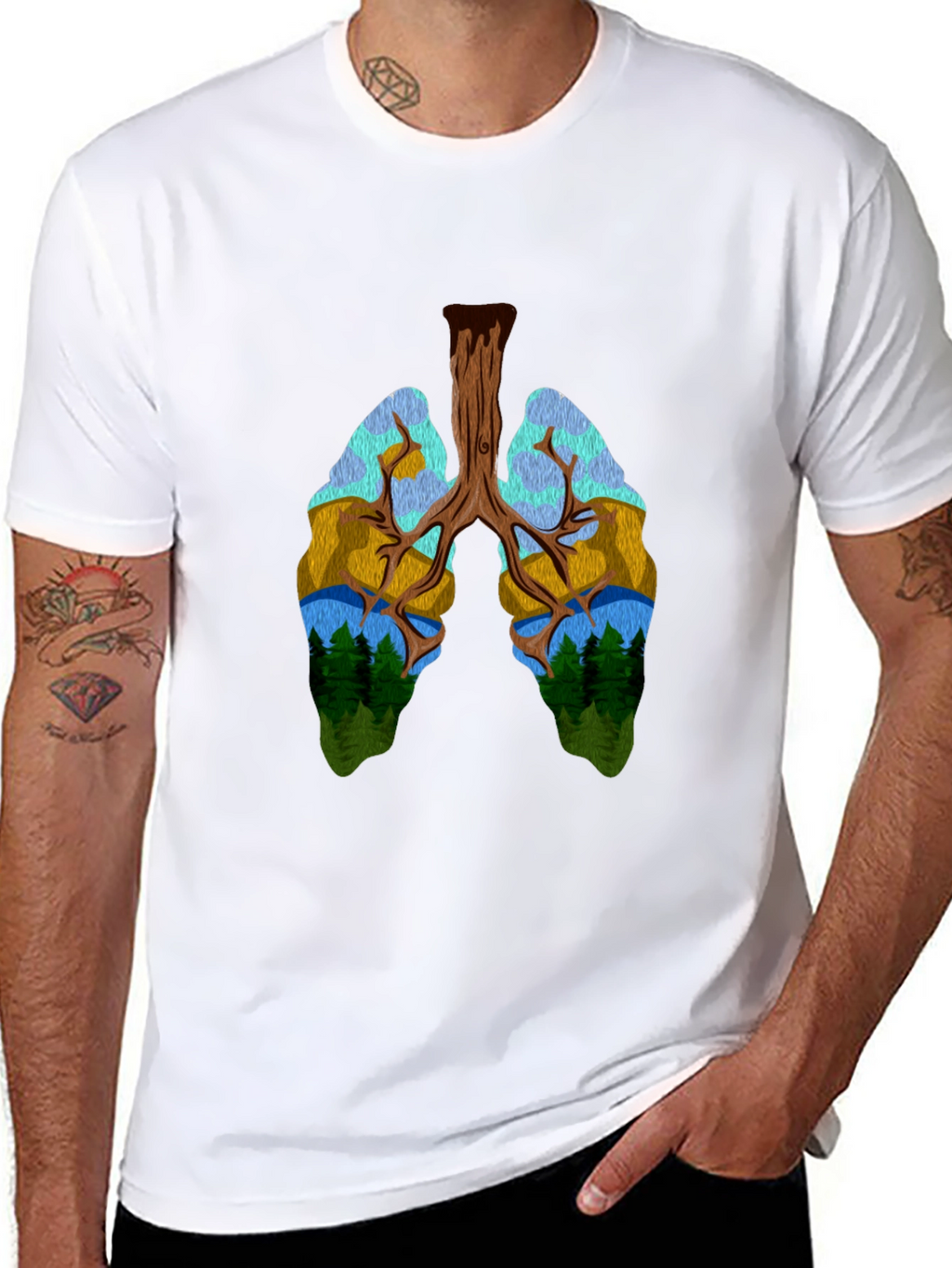 Nature Lungs Graphic T-Shirt - Unisex Design