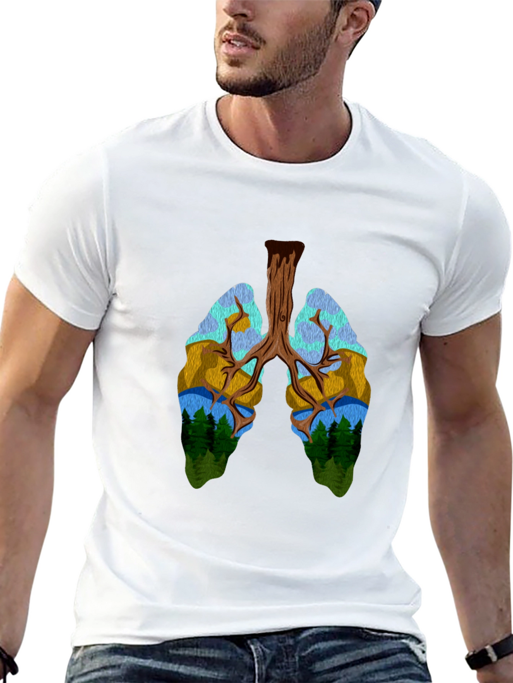 Nature Lungs Graphic T-Shirt - Unisex Design