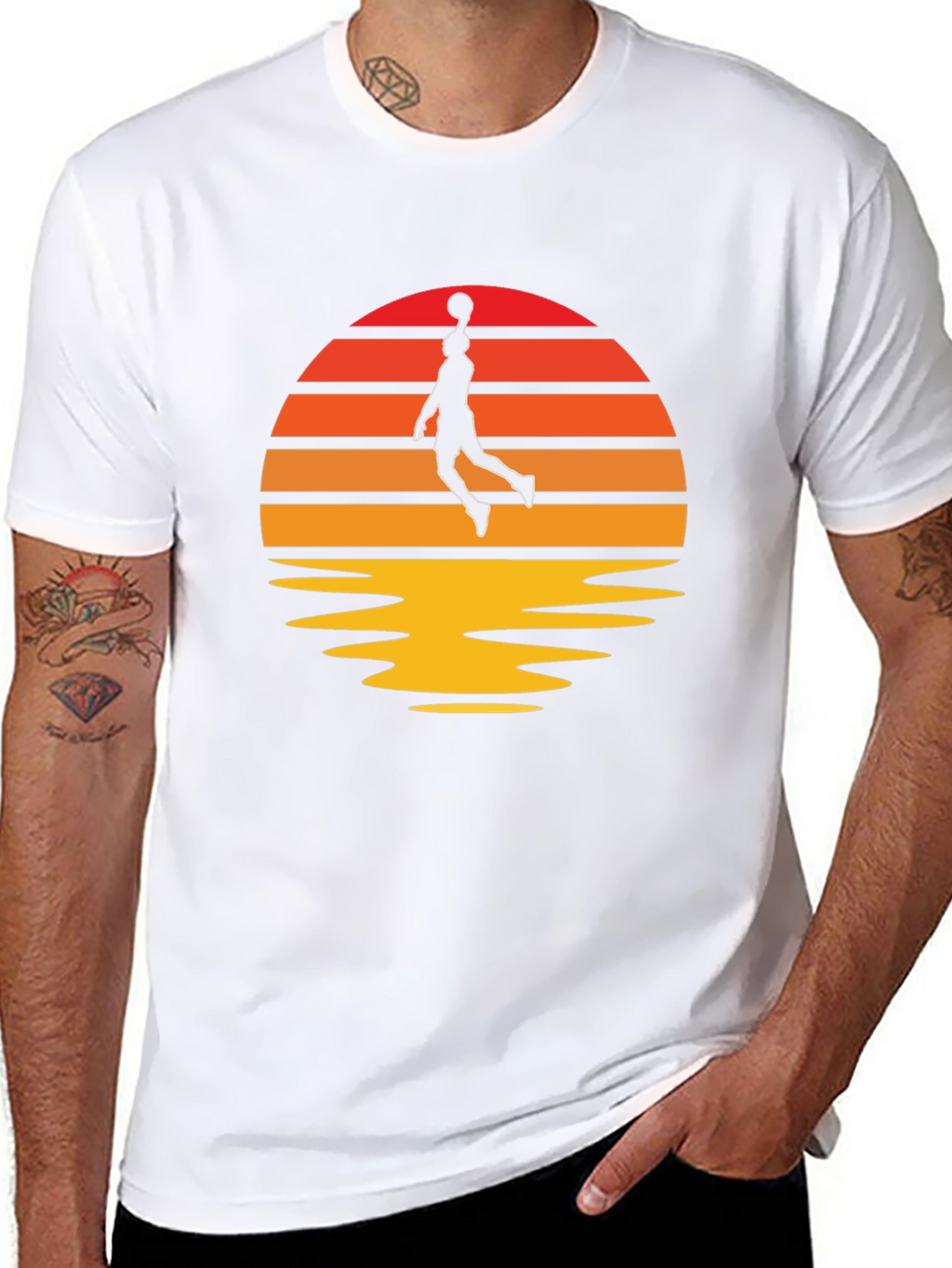 Sunset Basketball Graphic Tee