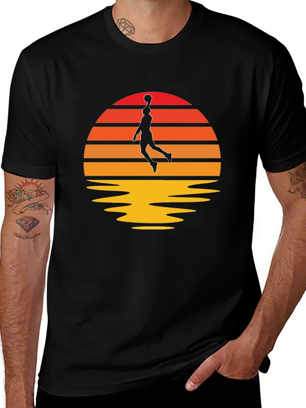 Sunset Basketball Graphic Tee