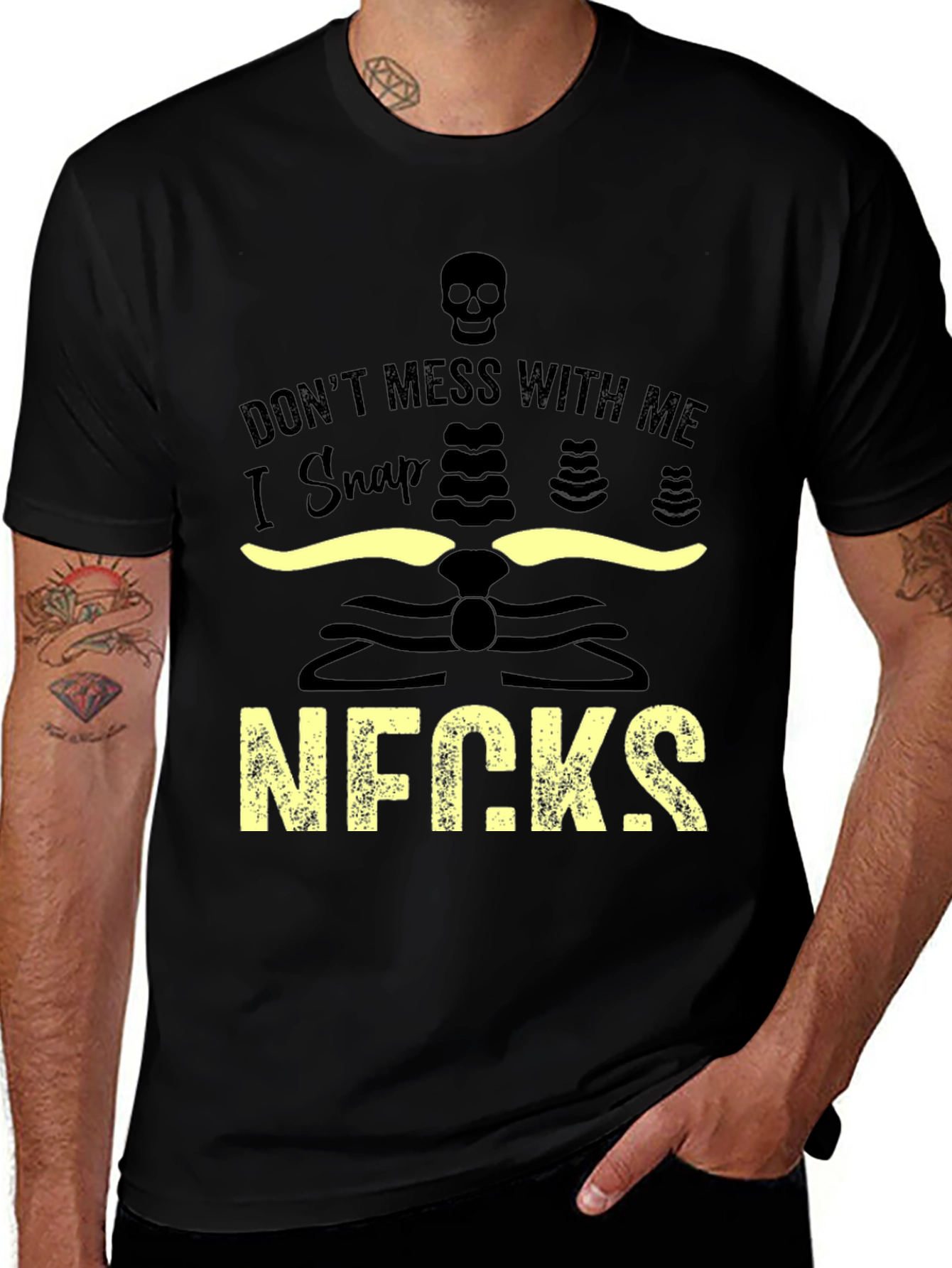 I Snap Necks T-Shirt - Funny Skeleton Graphic Tee
