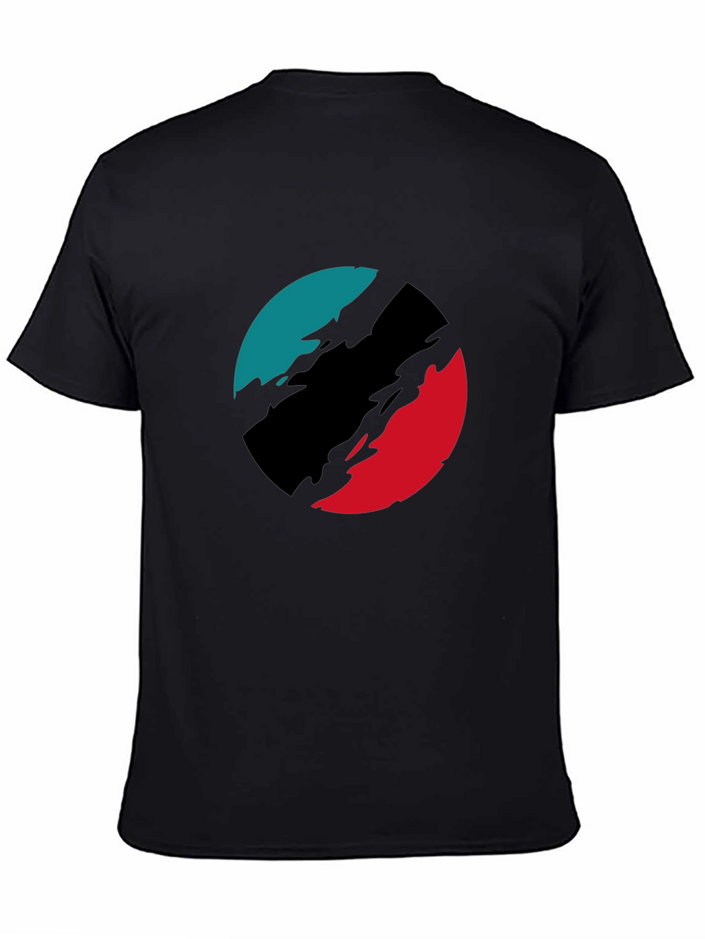 Abstract Circle Graphic Black T-Shirt