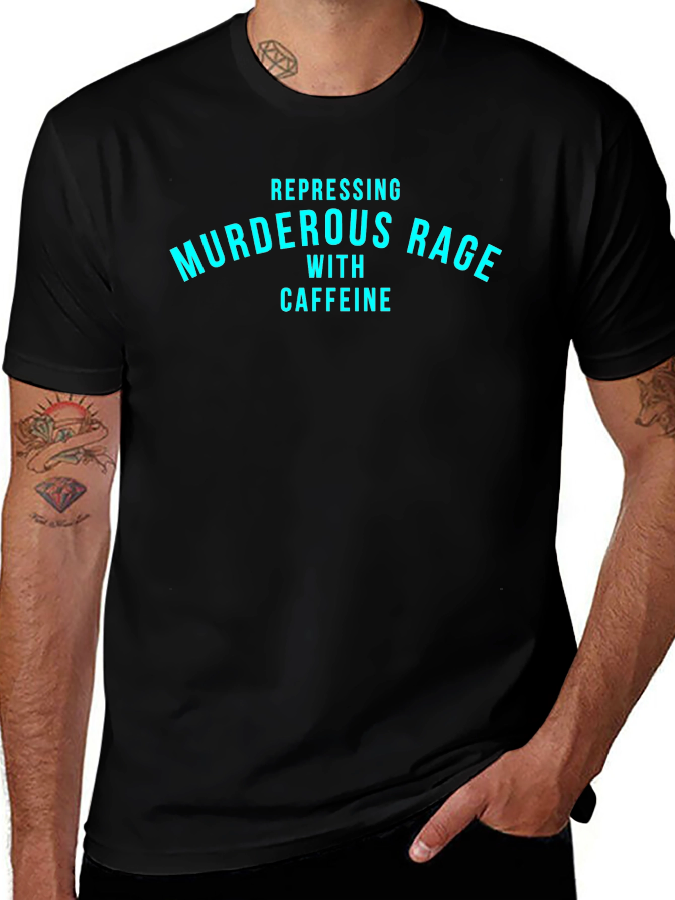Murderous Rage with Caffeine Black T-Shirt