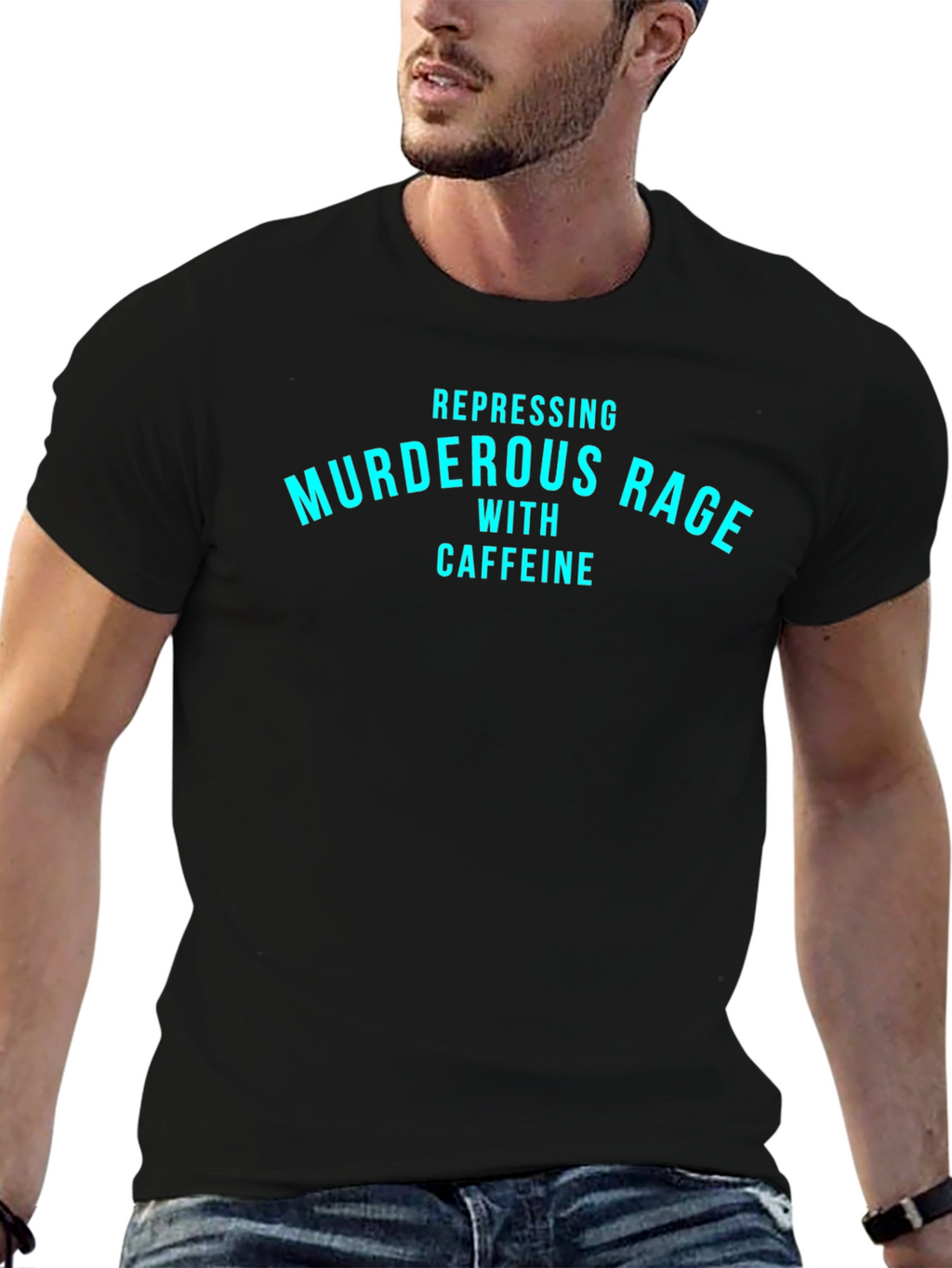 Murderous Rage with Caffeine Black T-Shirt