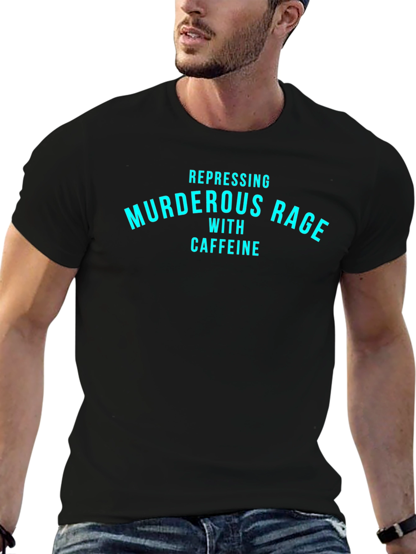Murderous Rage with Caffeine Black T-Shirt