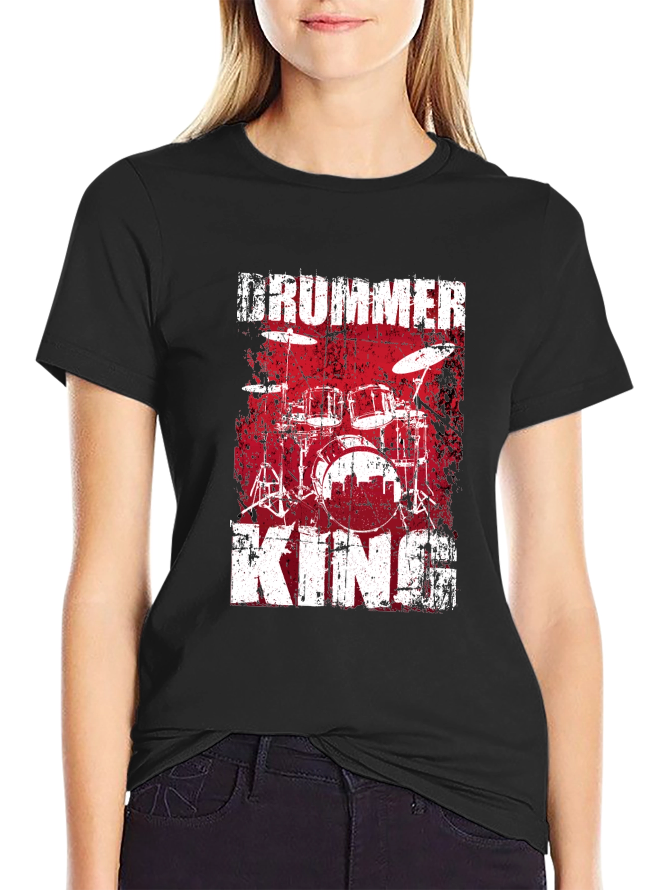 Drummer King Graphic T-Shirt - Music Lover Tee