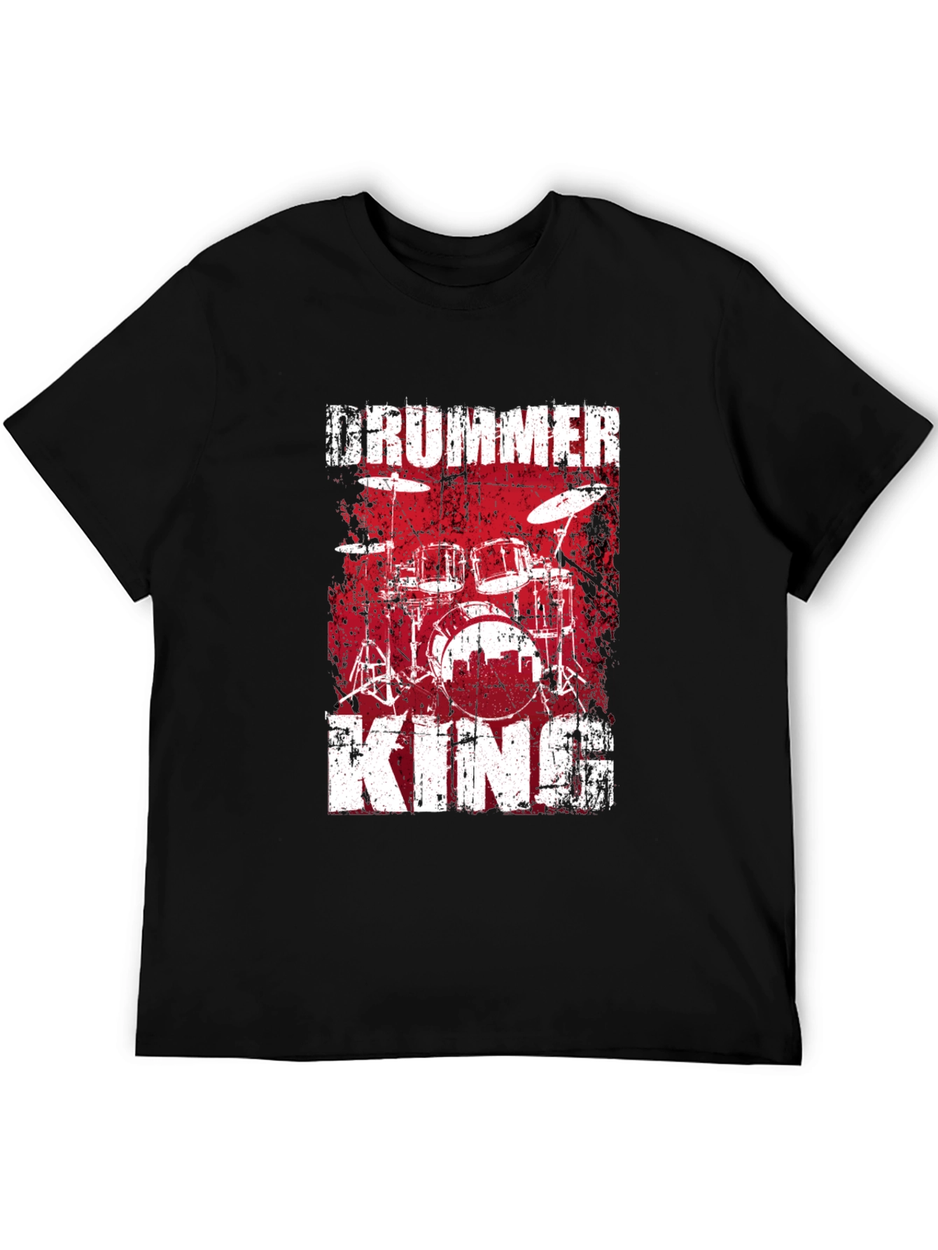 Drummer King Graphic T-Shirt - Music Lover Tee