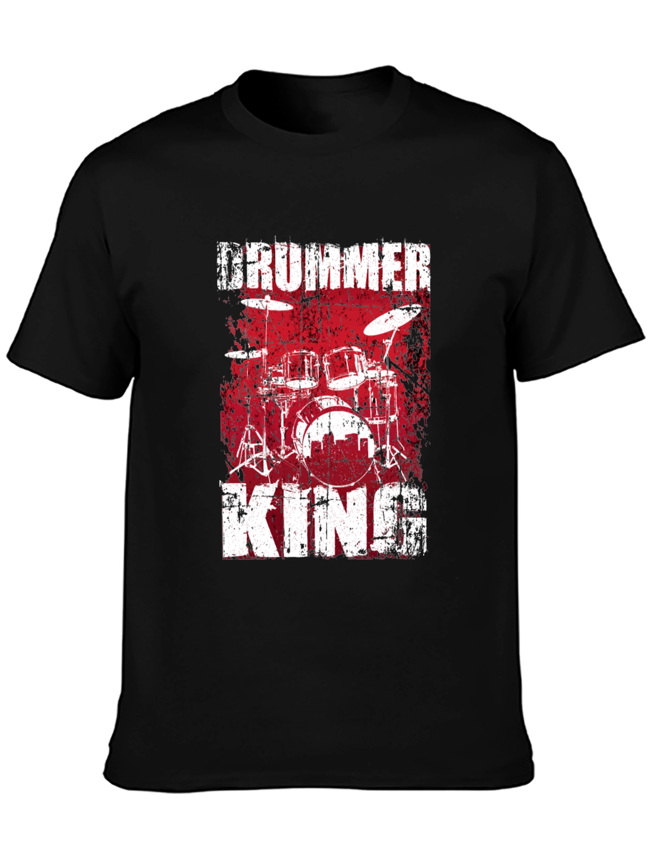 Drummer King Graphic T-Shirt - Music Lover Tee