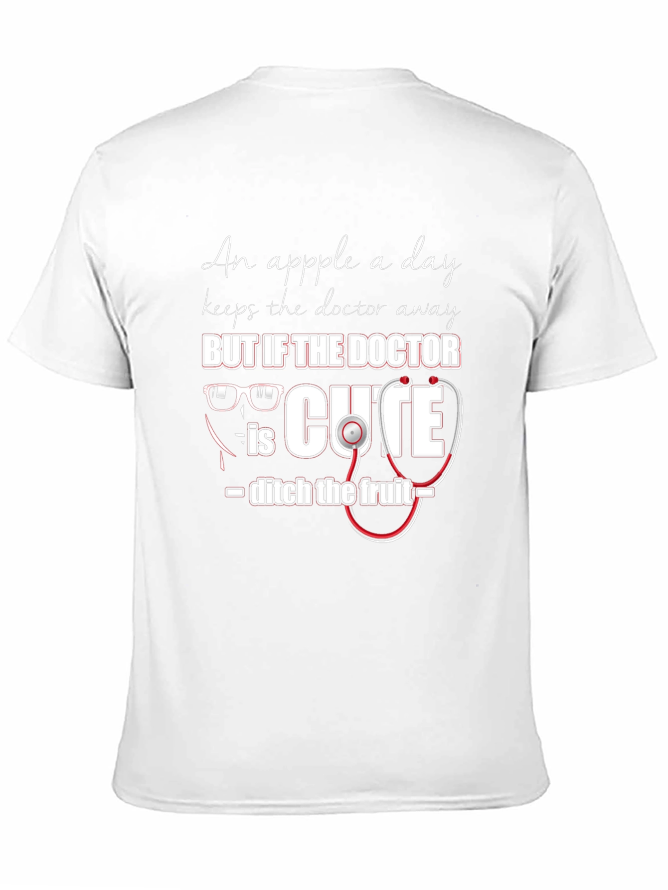 Cute Doctor Graphic Tee - An Apple a Day Humor