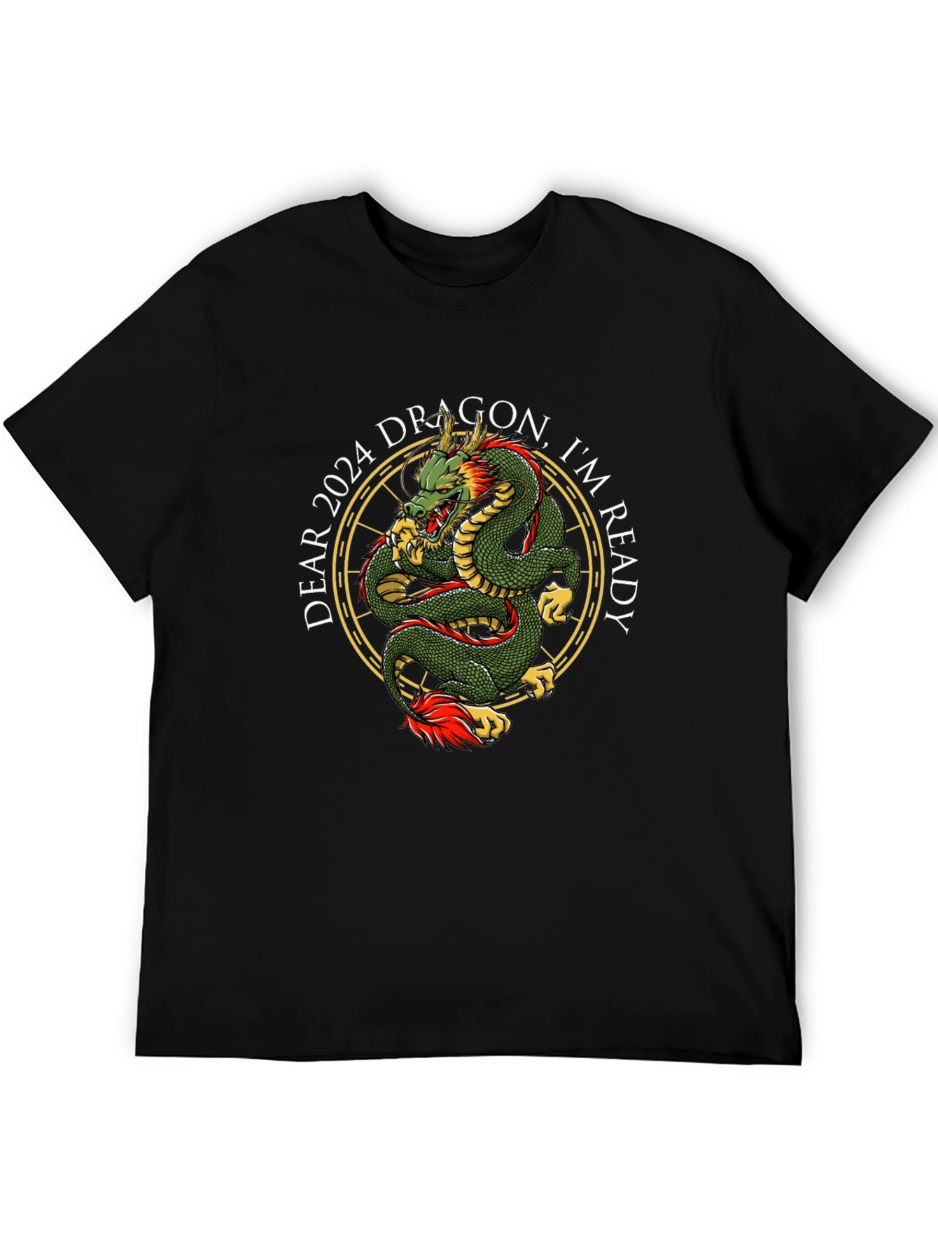 Year of The Dragon 2024 Black T-Shirt