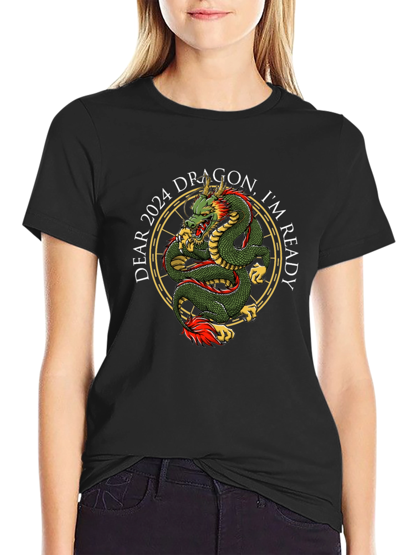Year of The Dragon 2024 Black T-Shirt
