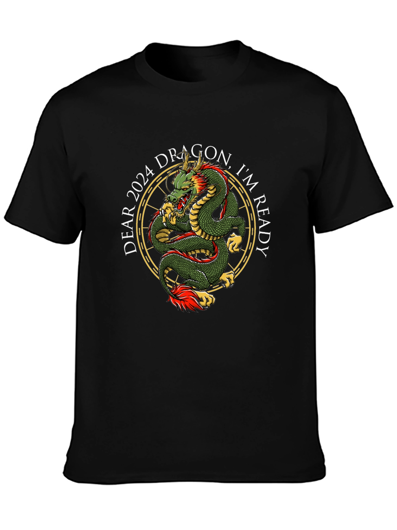 Year of The Dragon 2024 Black T-Shirt