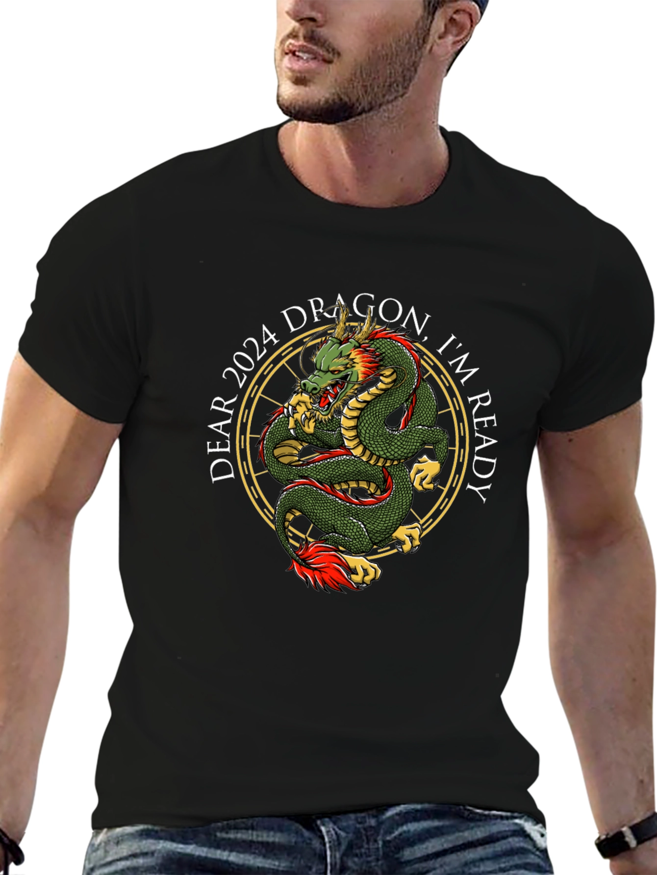 Year of The Dragon 2024 Black T-Shirt