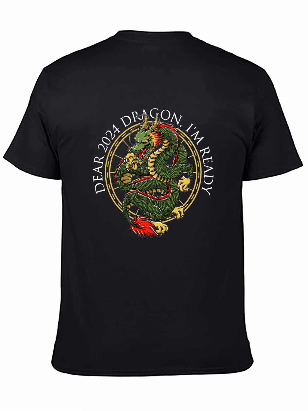 Year of The Dragon 2024 Black T-Shirt