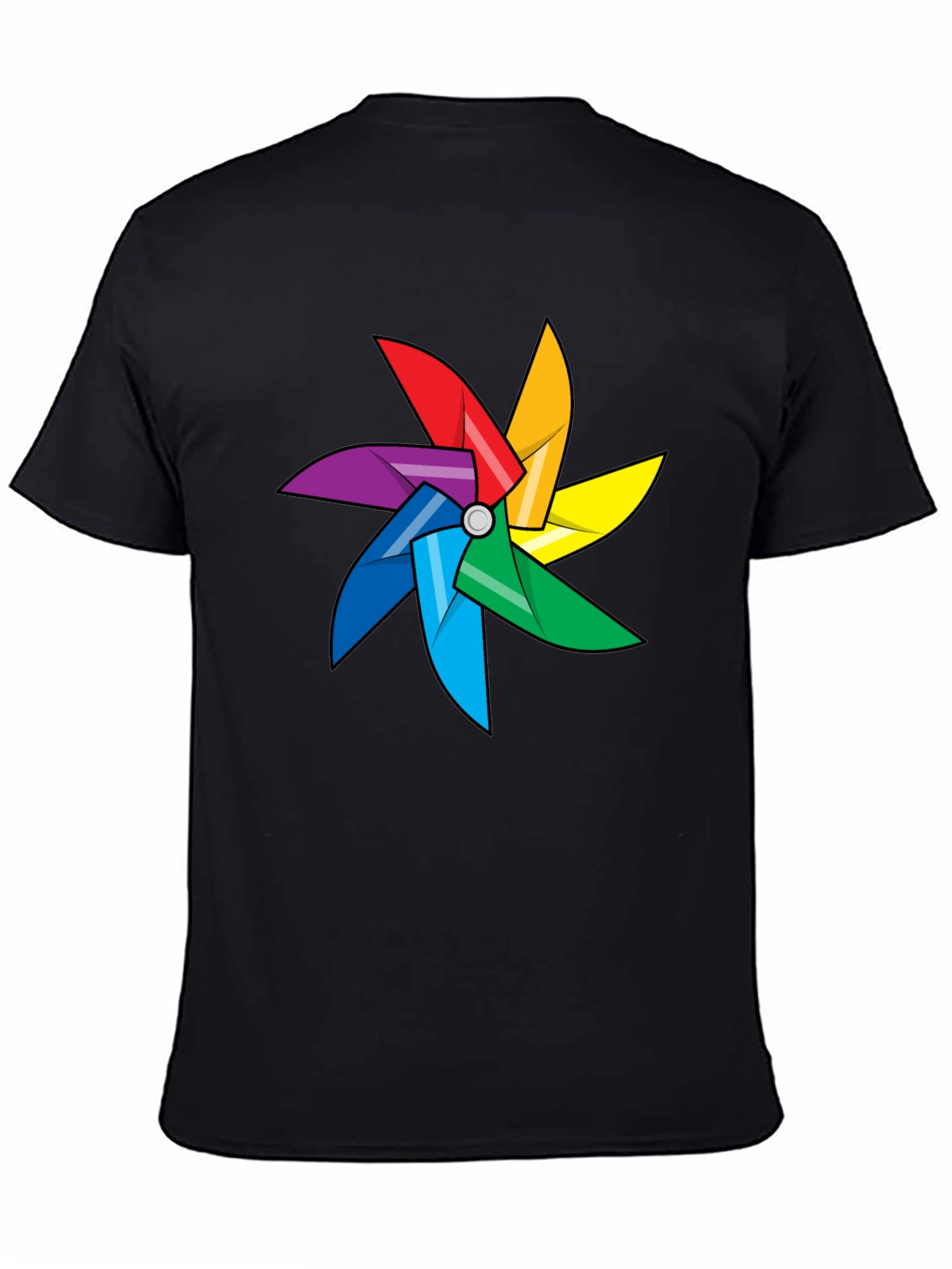 Rainbow Pinwheel Graphic Tee - Fun & Colorful